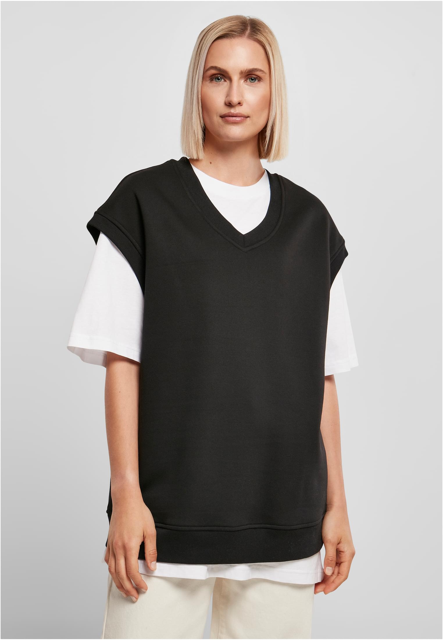 Ladies Oversized Sweat Slipover | black