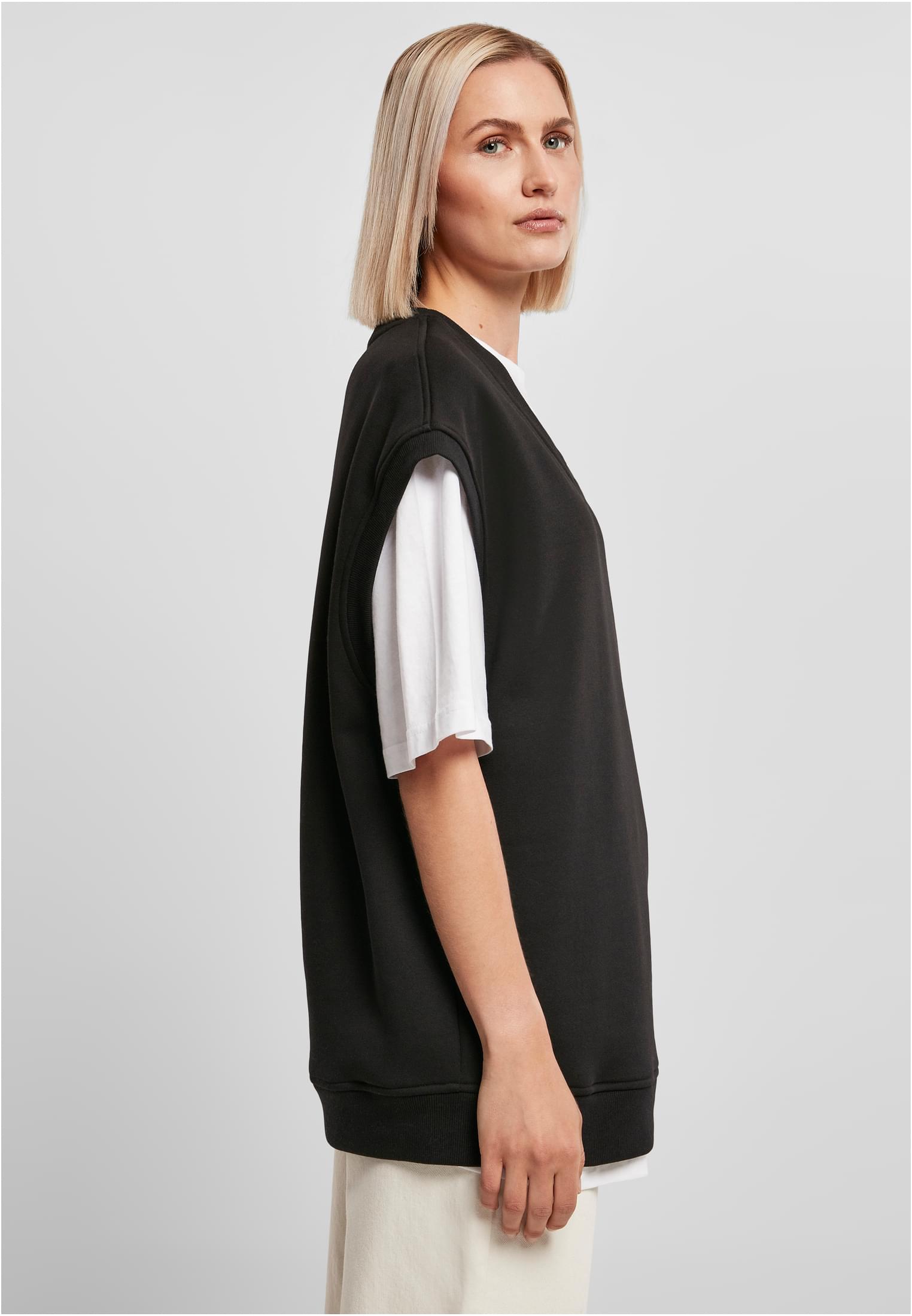 Ladies Oversized Sweat Slipover | black