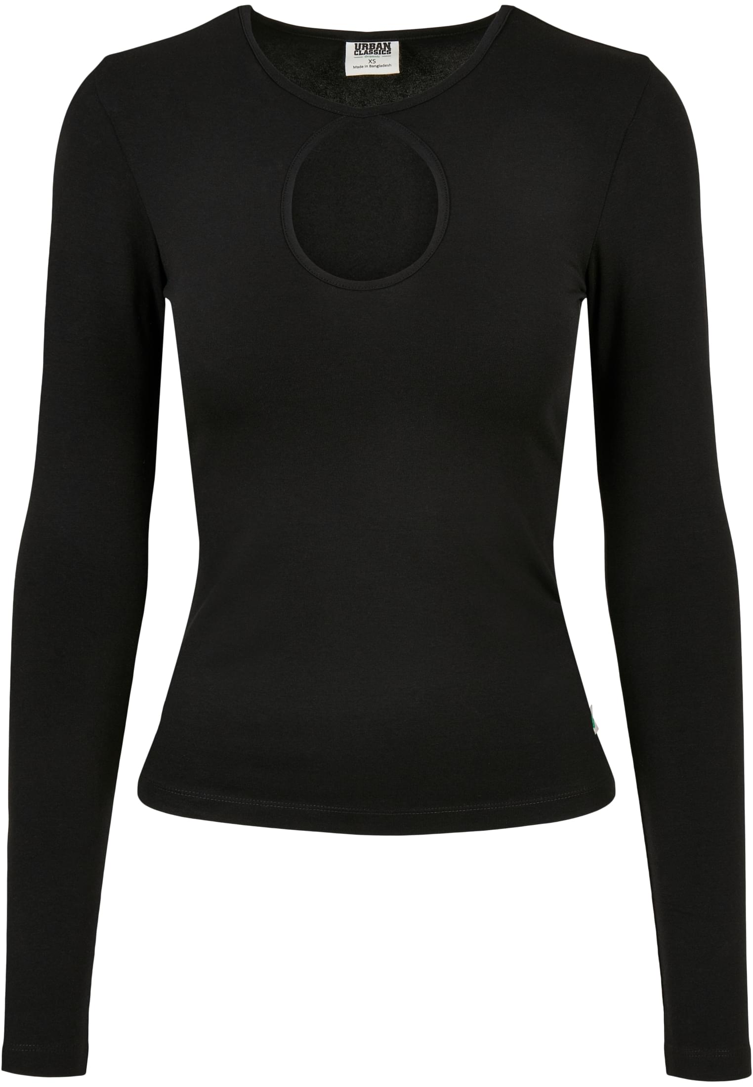 Ladies Organic Keyhole Longsleeve | black