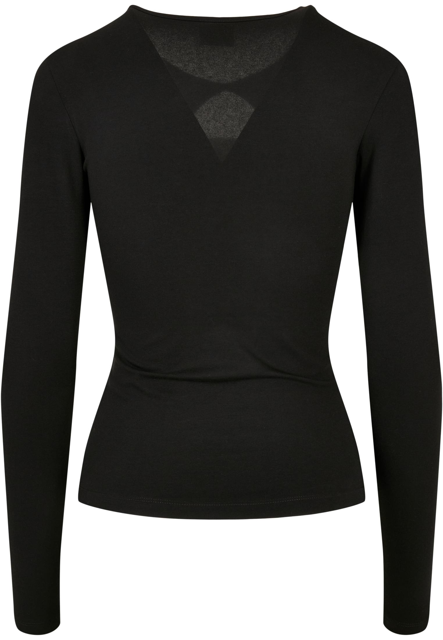 Ladies Organic Keyhole Longsleeve | black