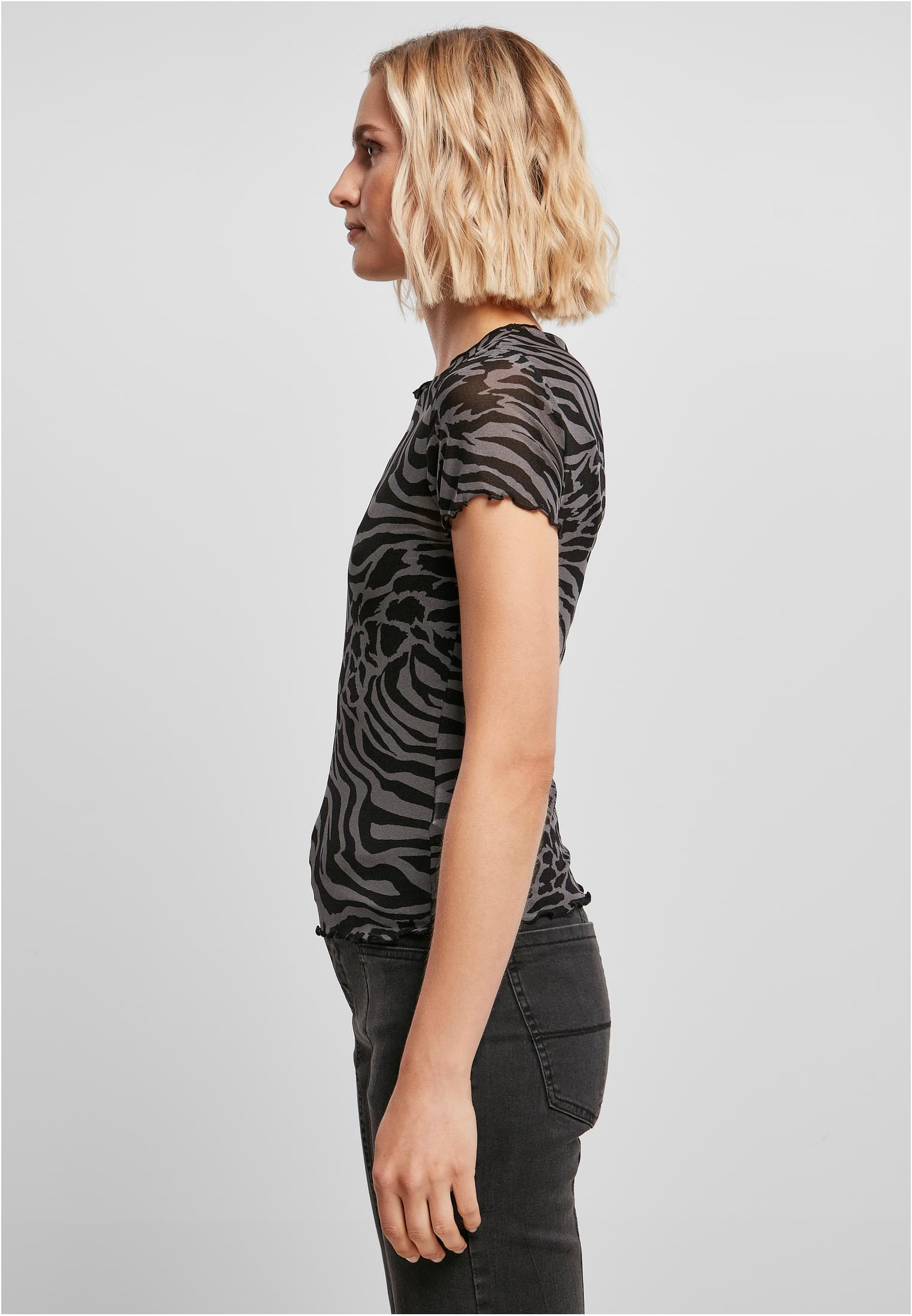 Ladies Mesh Tee | asphalt/black