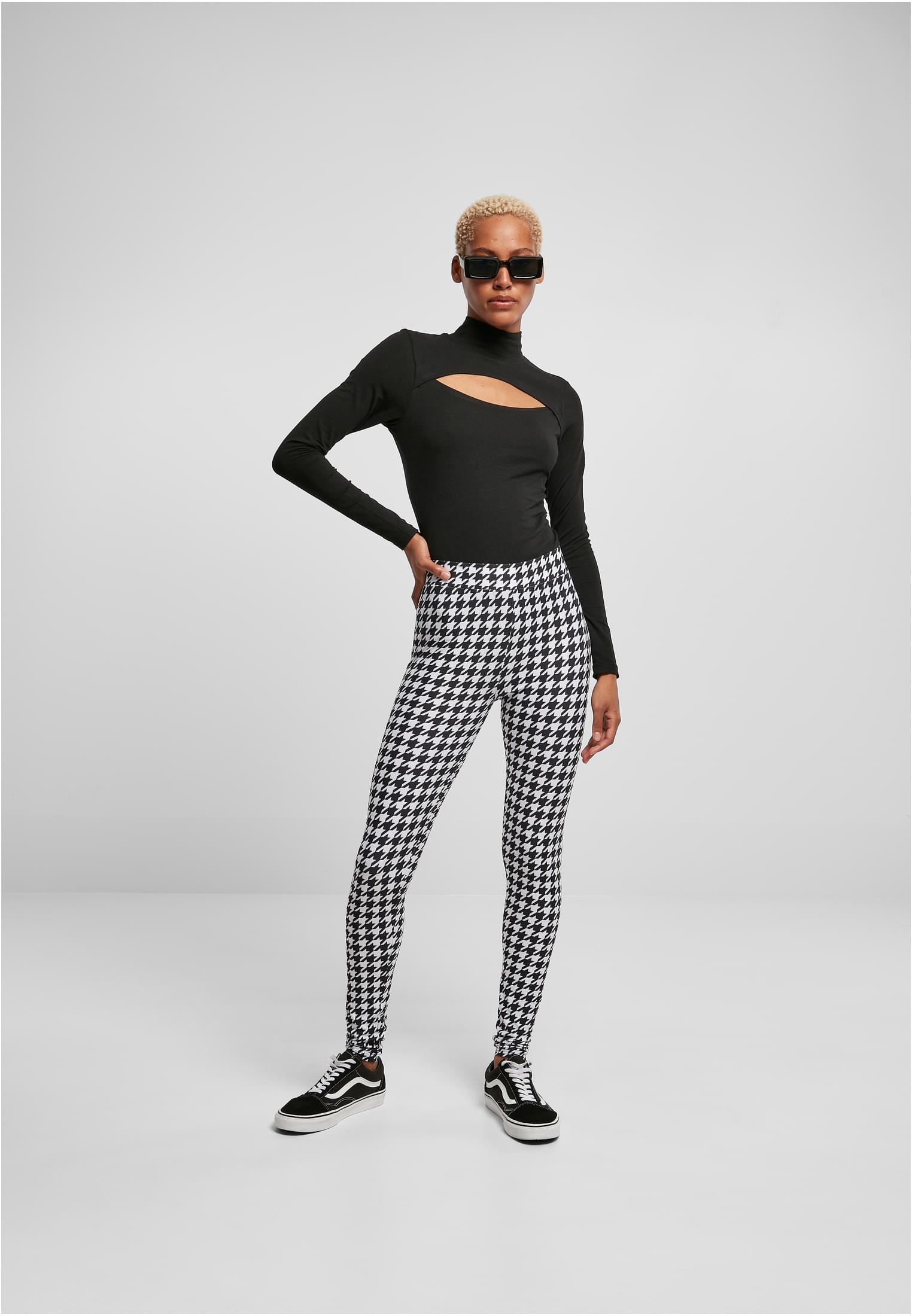 Ladies Soft AOP Leggings | blackhoundstooth