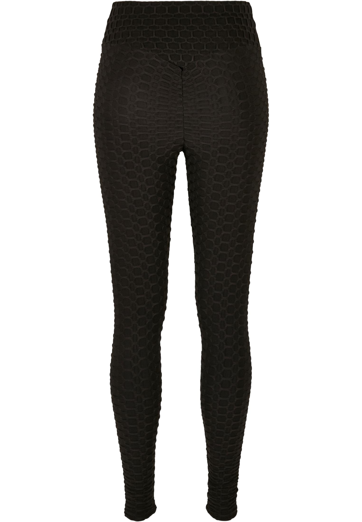 Ladies High Waist Honeycomb Leggings | black