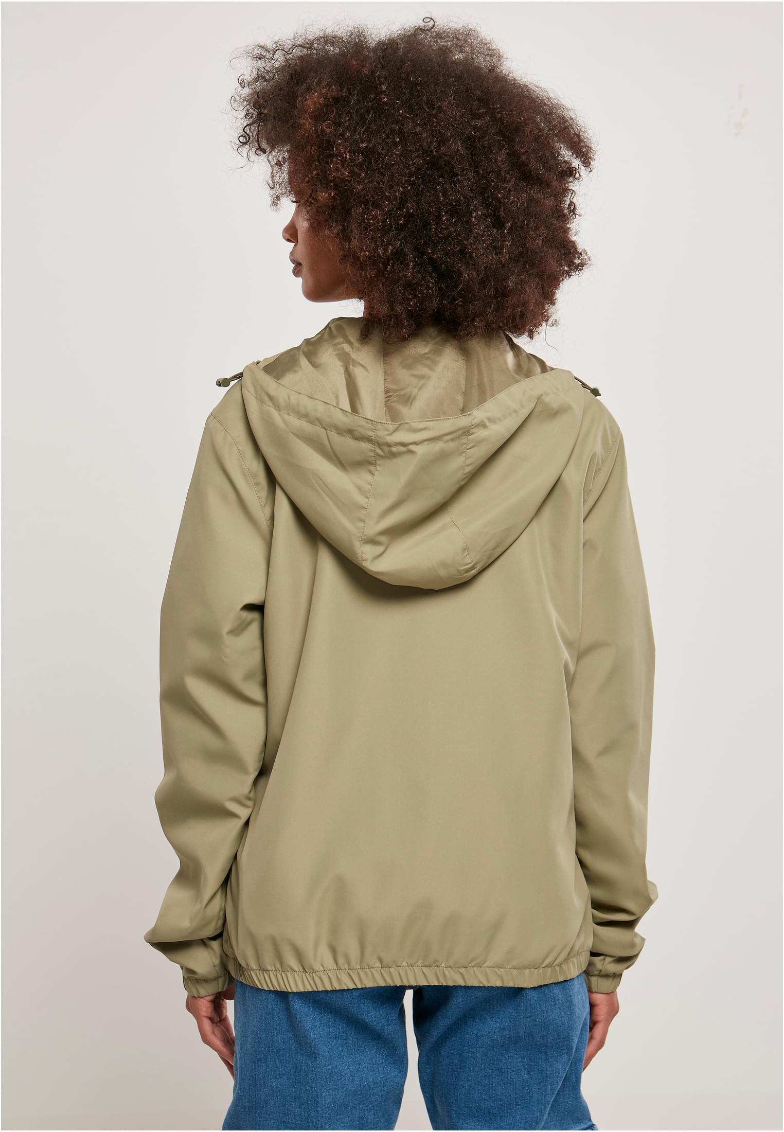 Ladies Recycled Basic Pull Over Jacket | khaki