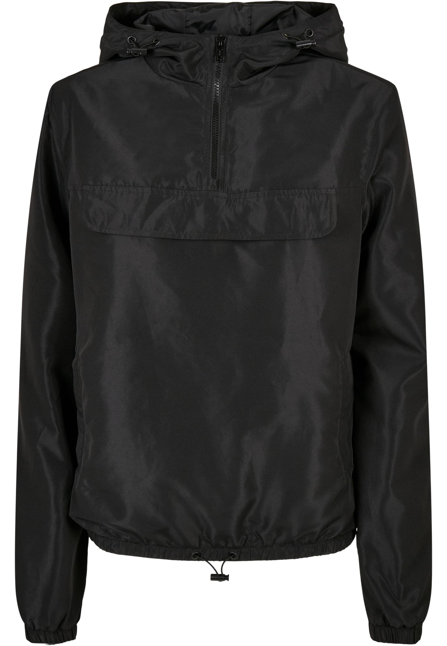 Ladies Recycled Basic Pull Over Jacket | black