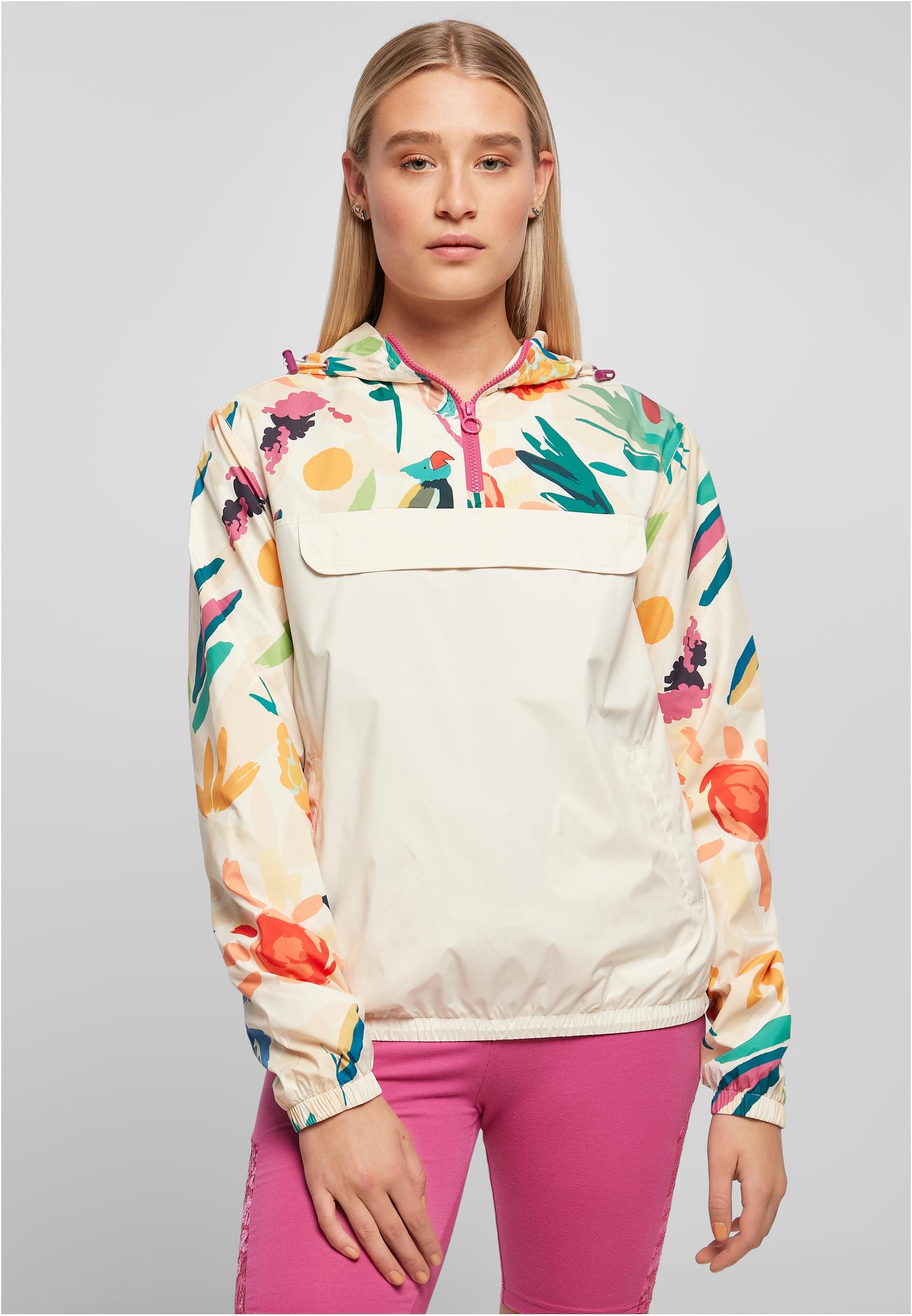 Ladies Mixed Pull Over Jacket | whitesandfruity