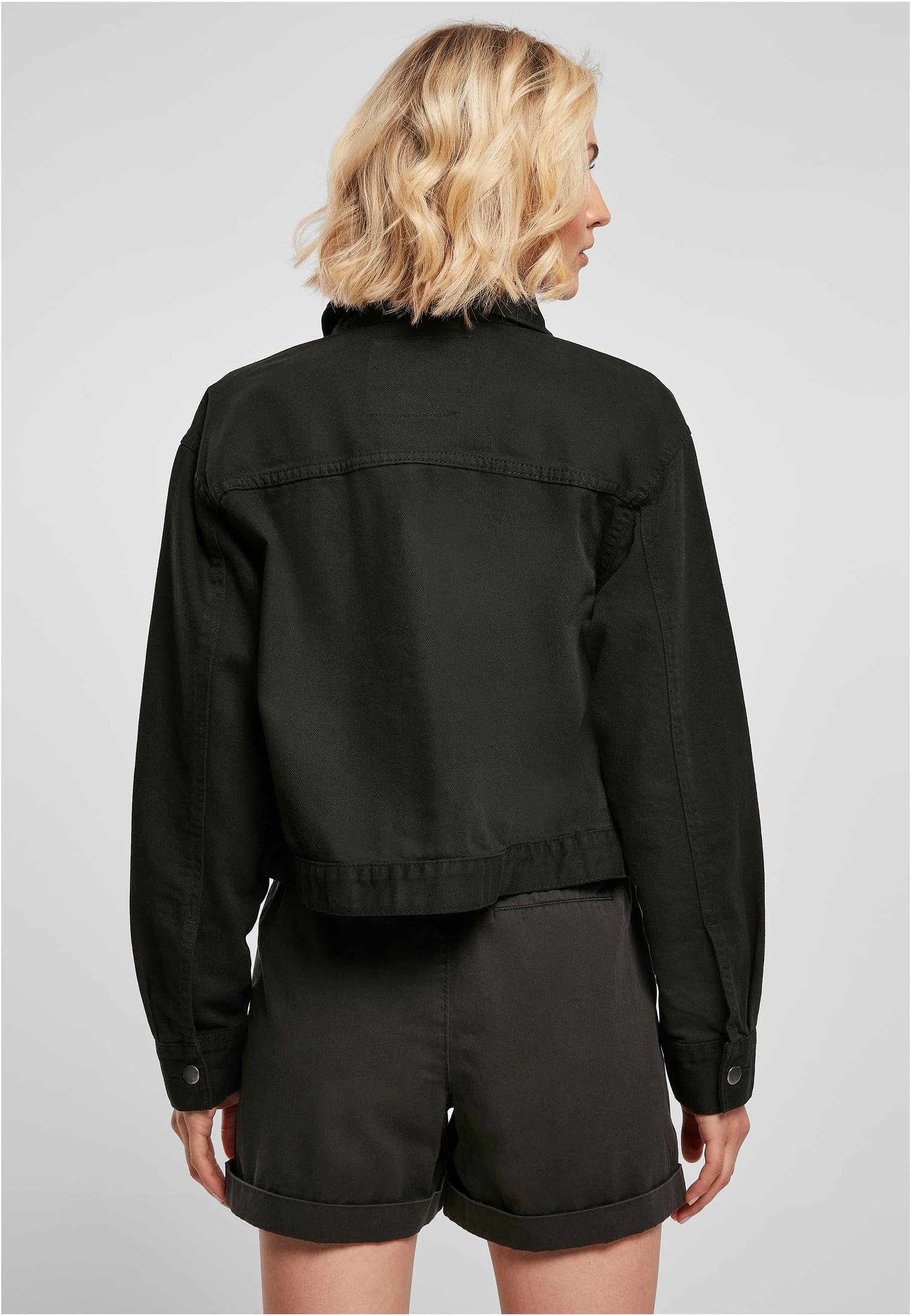 Ladies Short Boxy Worker Jacket | black