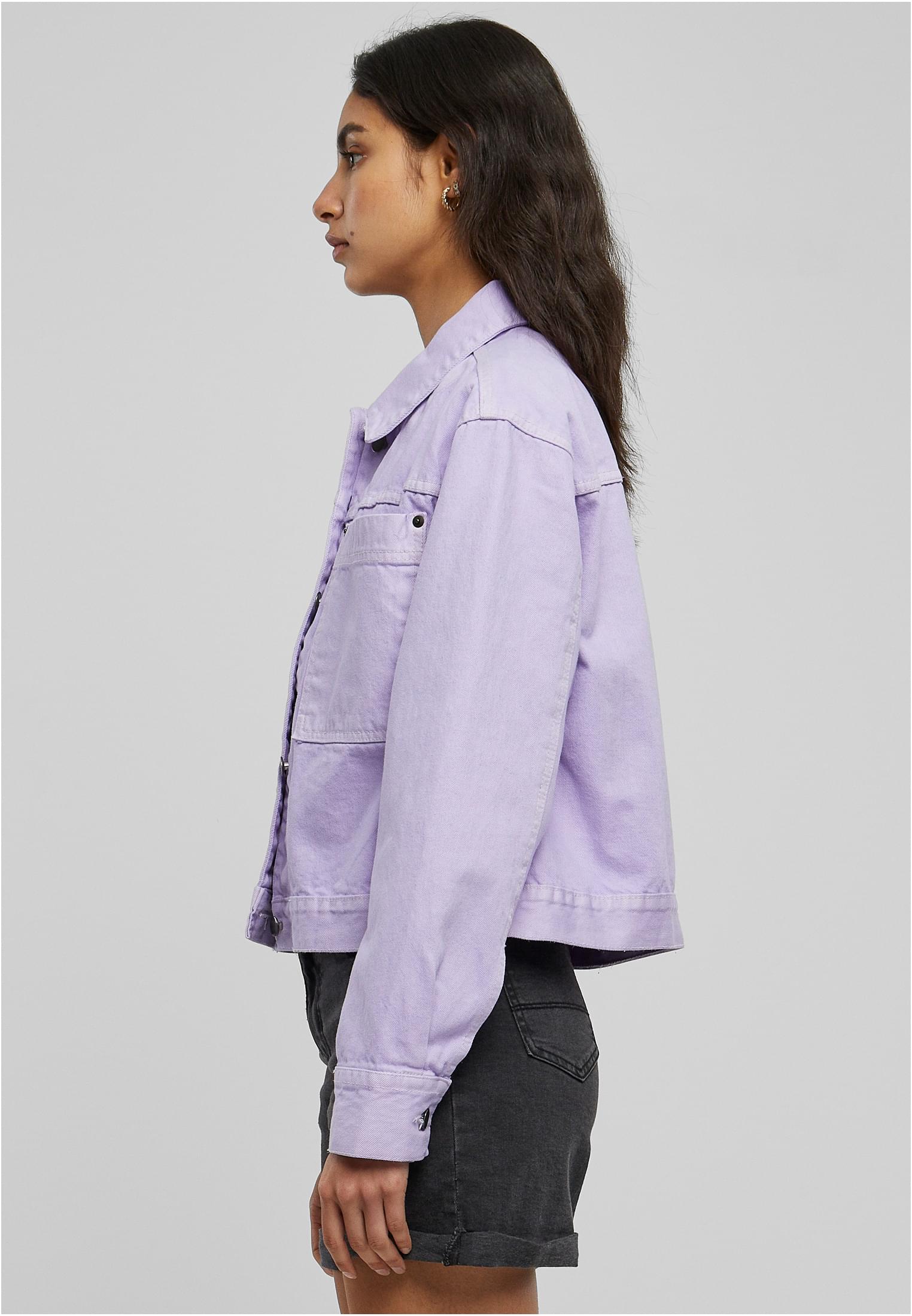 Ladies Short Boxy Worker Jacket | lilac