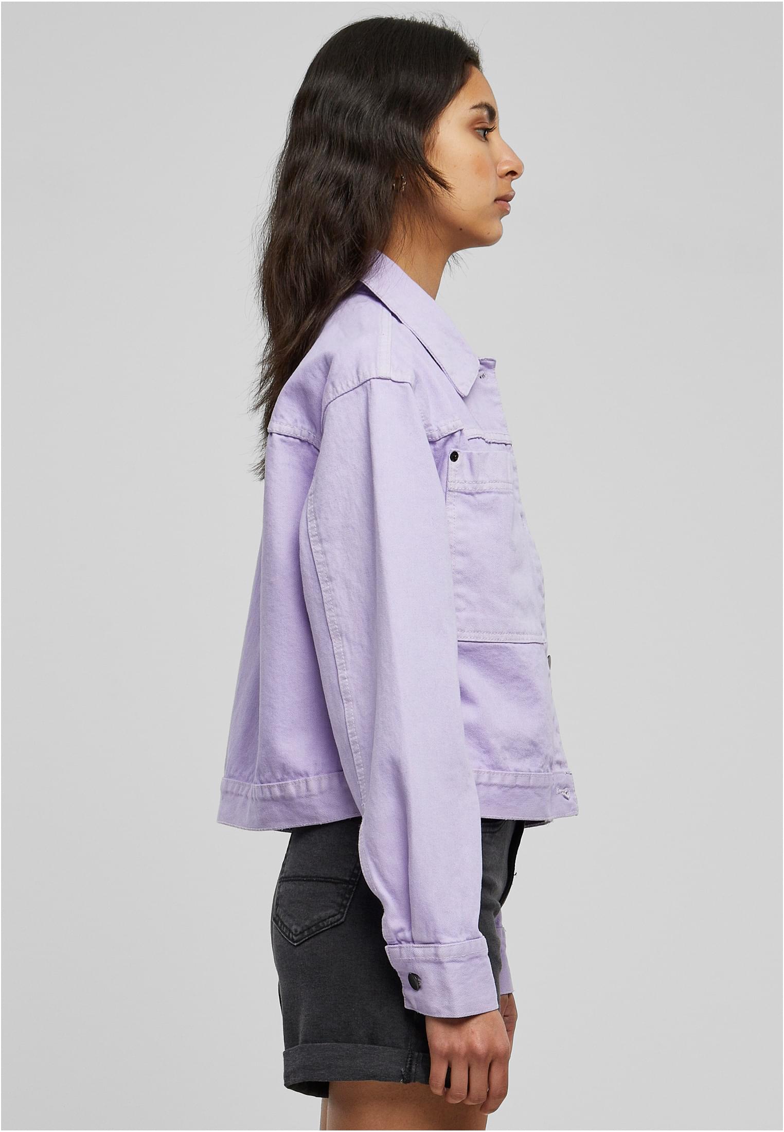 Ladies Short Boxy Worker Jacket | lilac