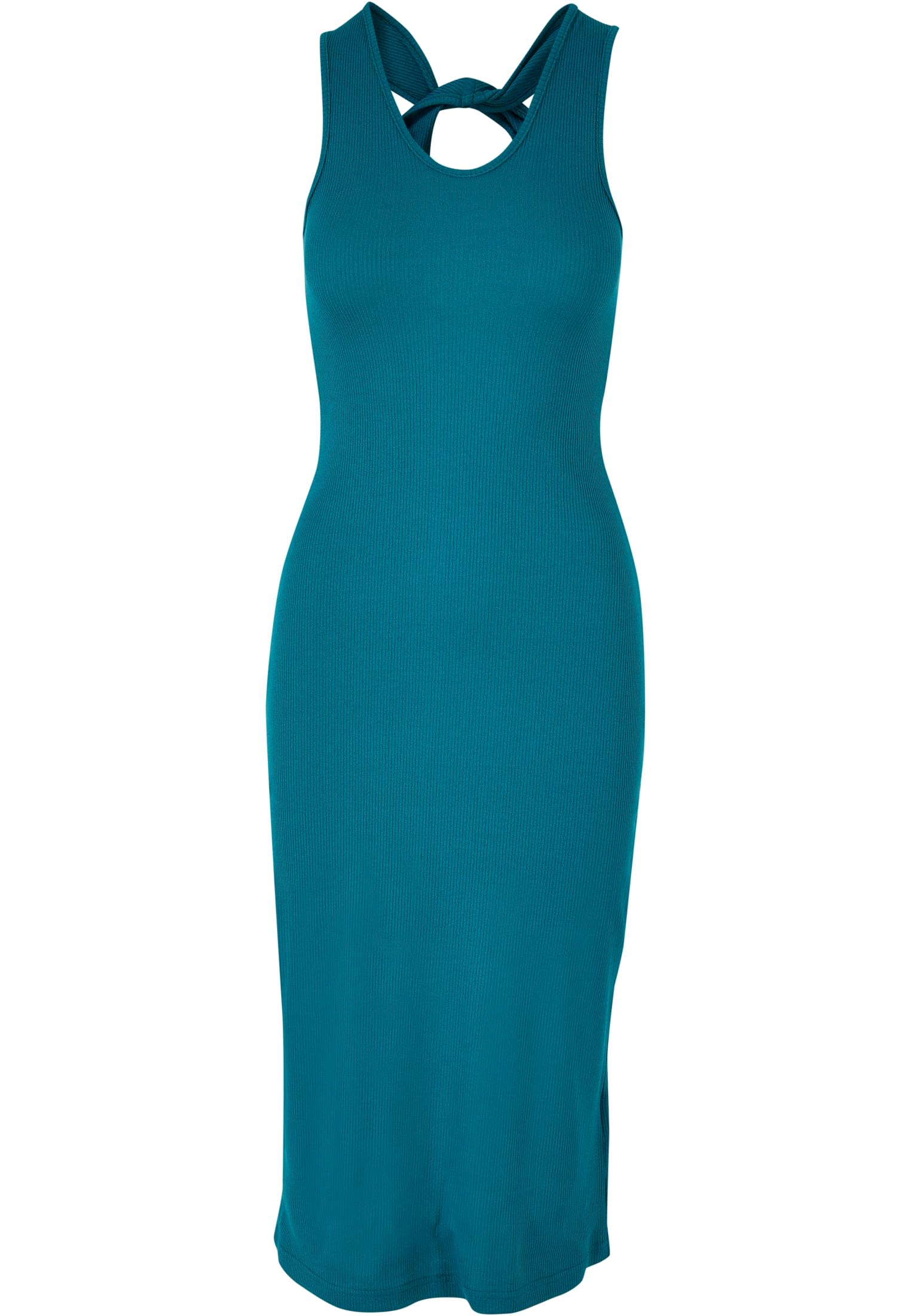 Ladies Midi Sleeveless Rib Dress | watergreen