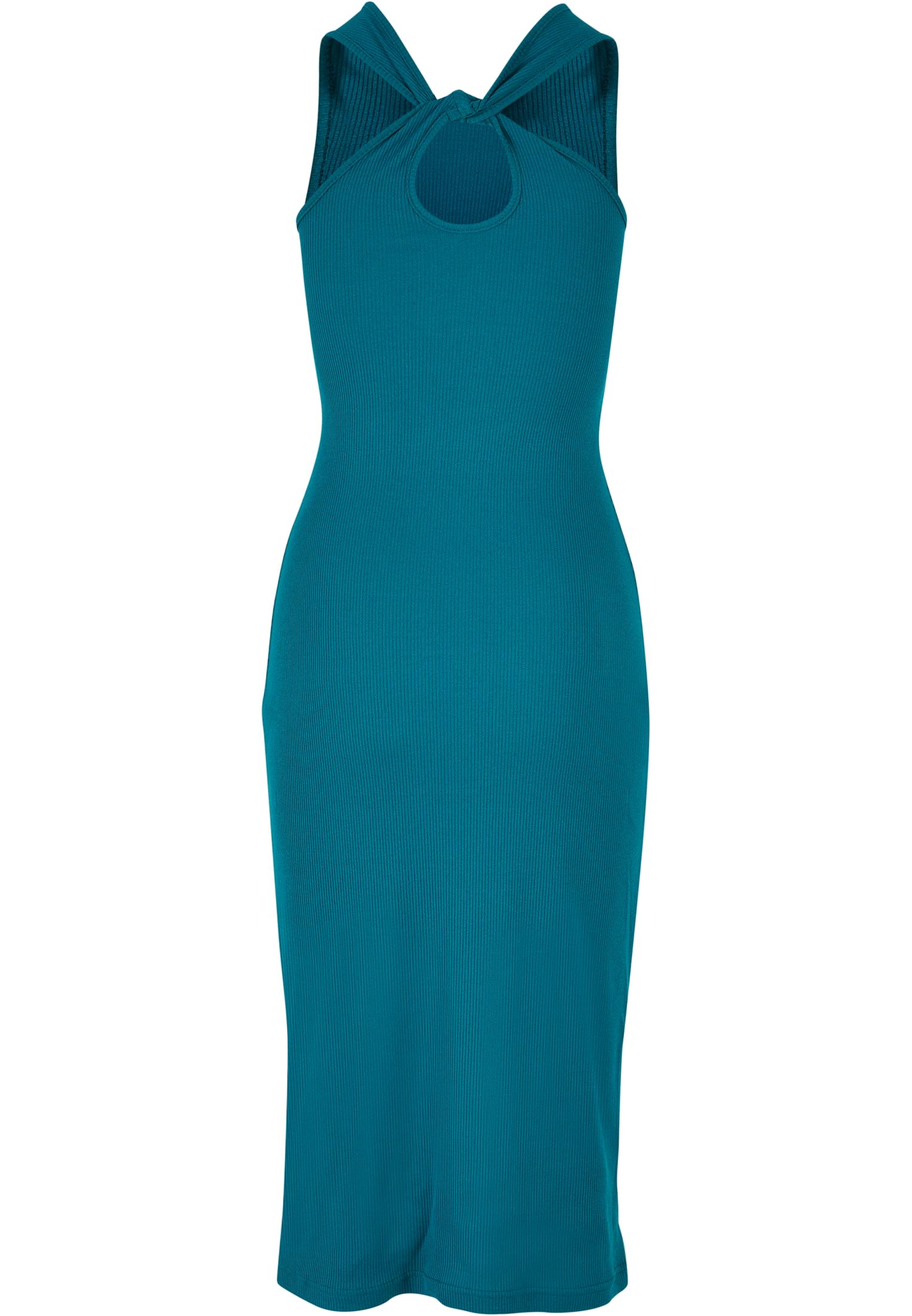 Ladies Midi Sleeveless Rib Dress | watergreen