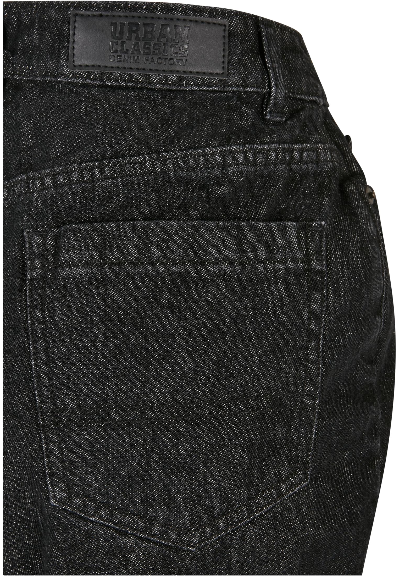 Ladies High Waist Boyfriend Shorts | black washed