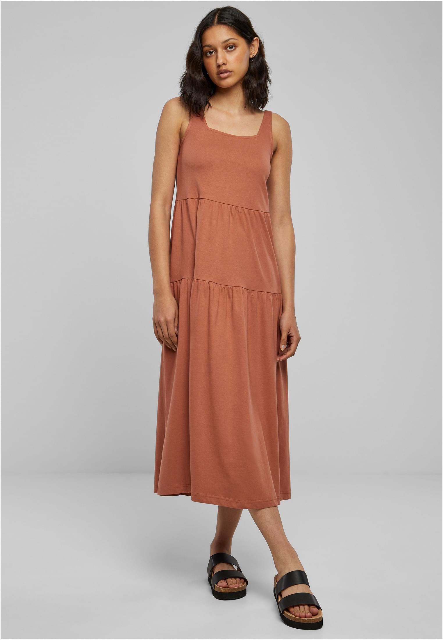 Ladies 7/8 Length Valance Summer Dress | terracotta