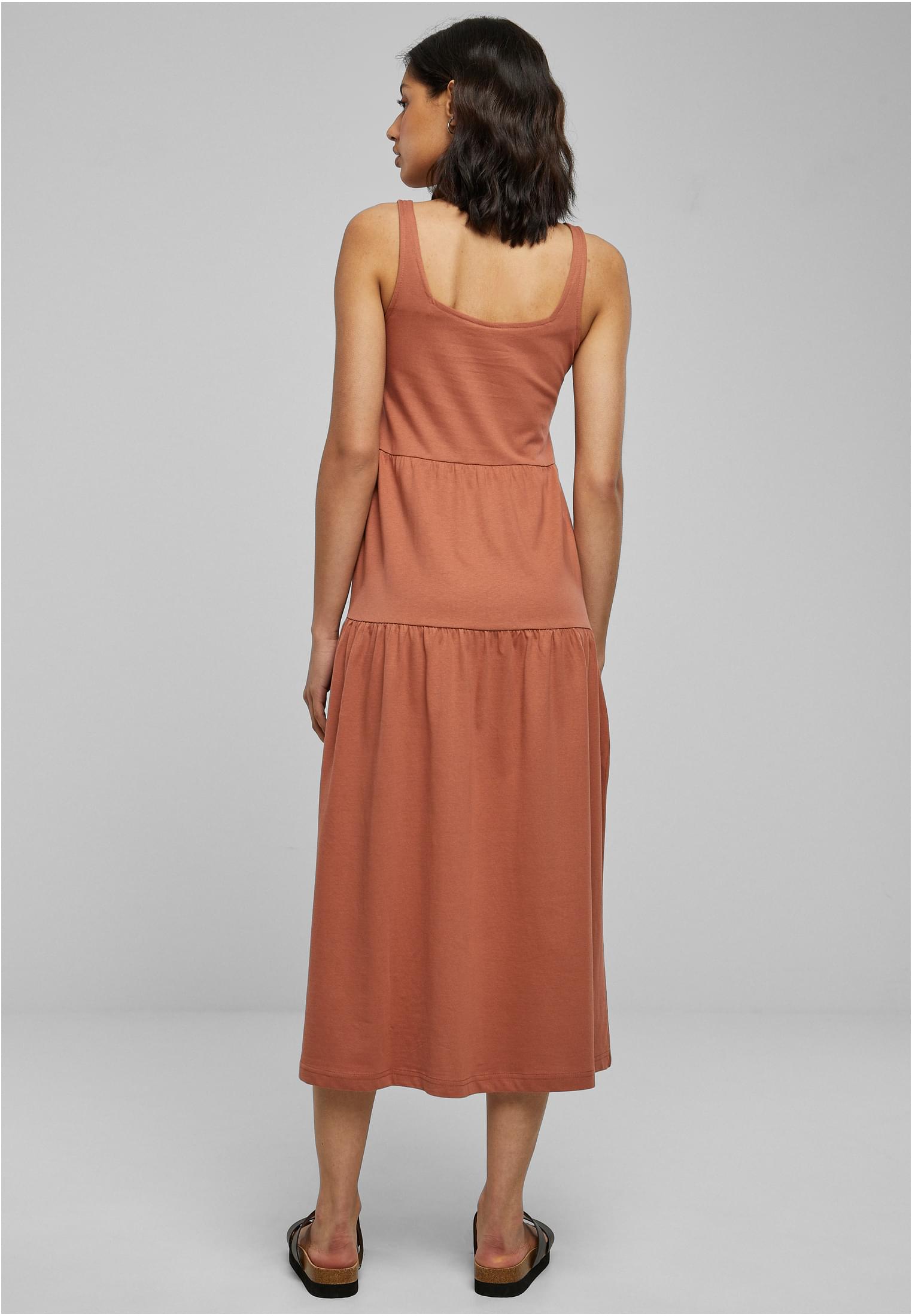 Ladies 7/8 Length Valance Summer Dress | terracotta