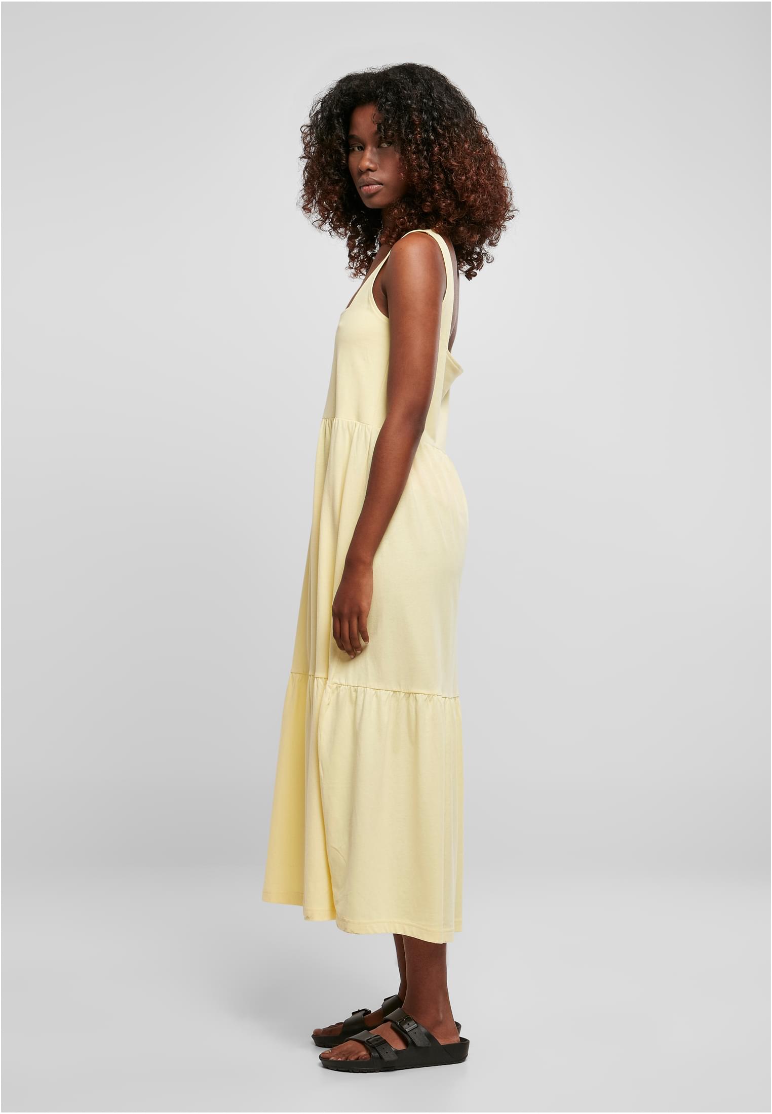 Ladies 7/8 Length Valance Summer Dress | softyellow