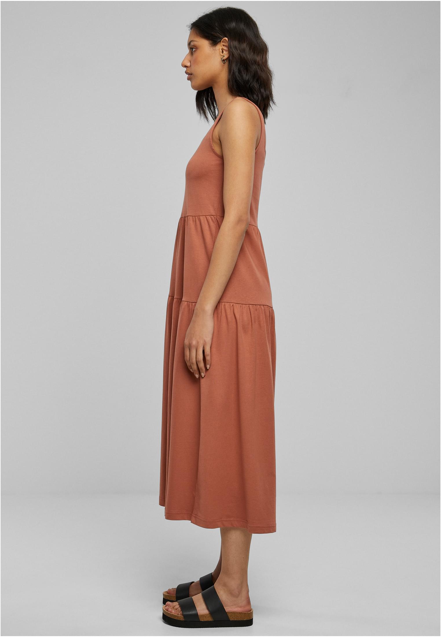 Ladies 7/8 Length Valance Summer Dress | terracotta