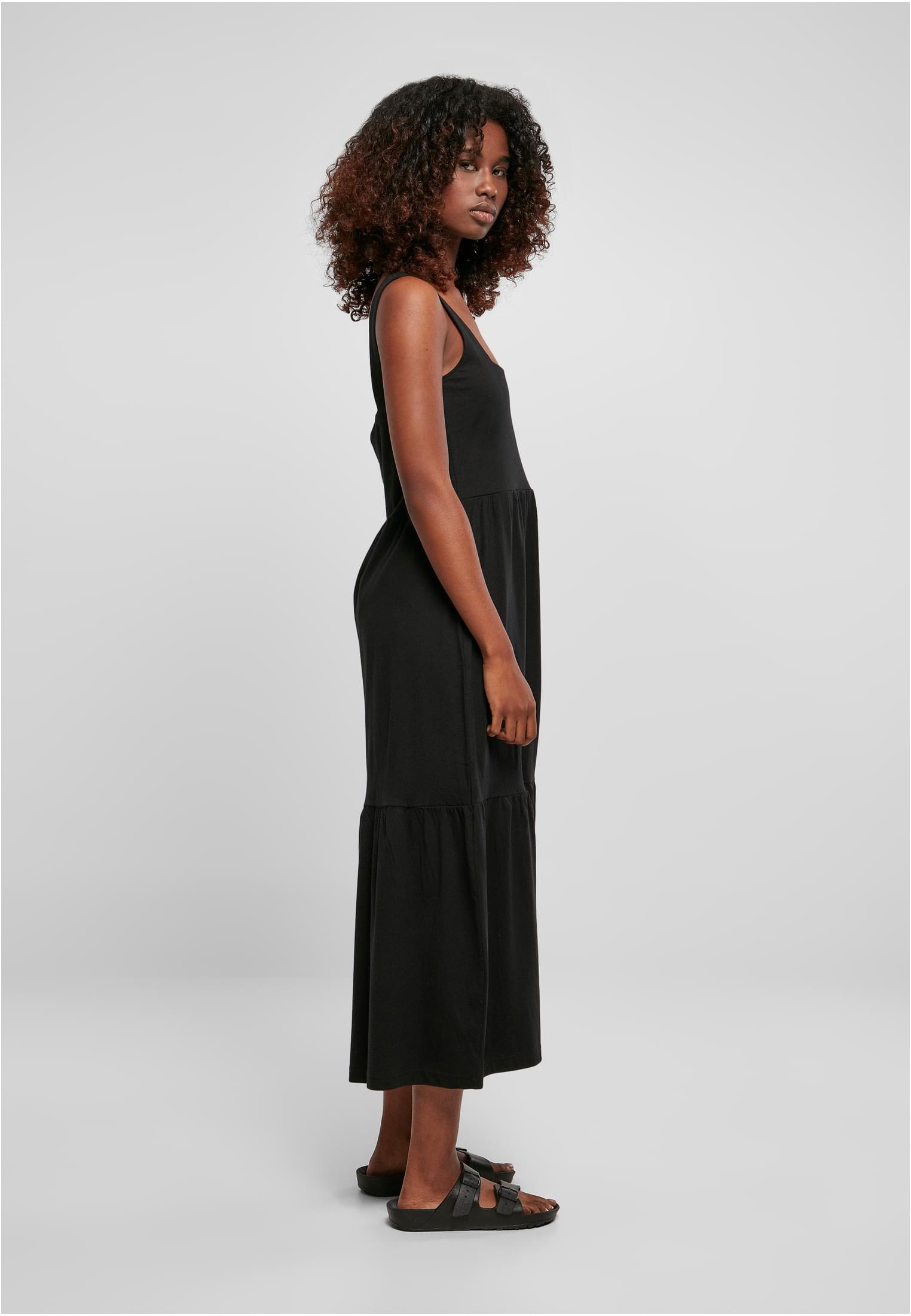 Ladies 7/8 Length Valance Summer Dress | black