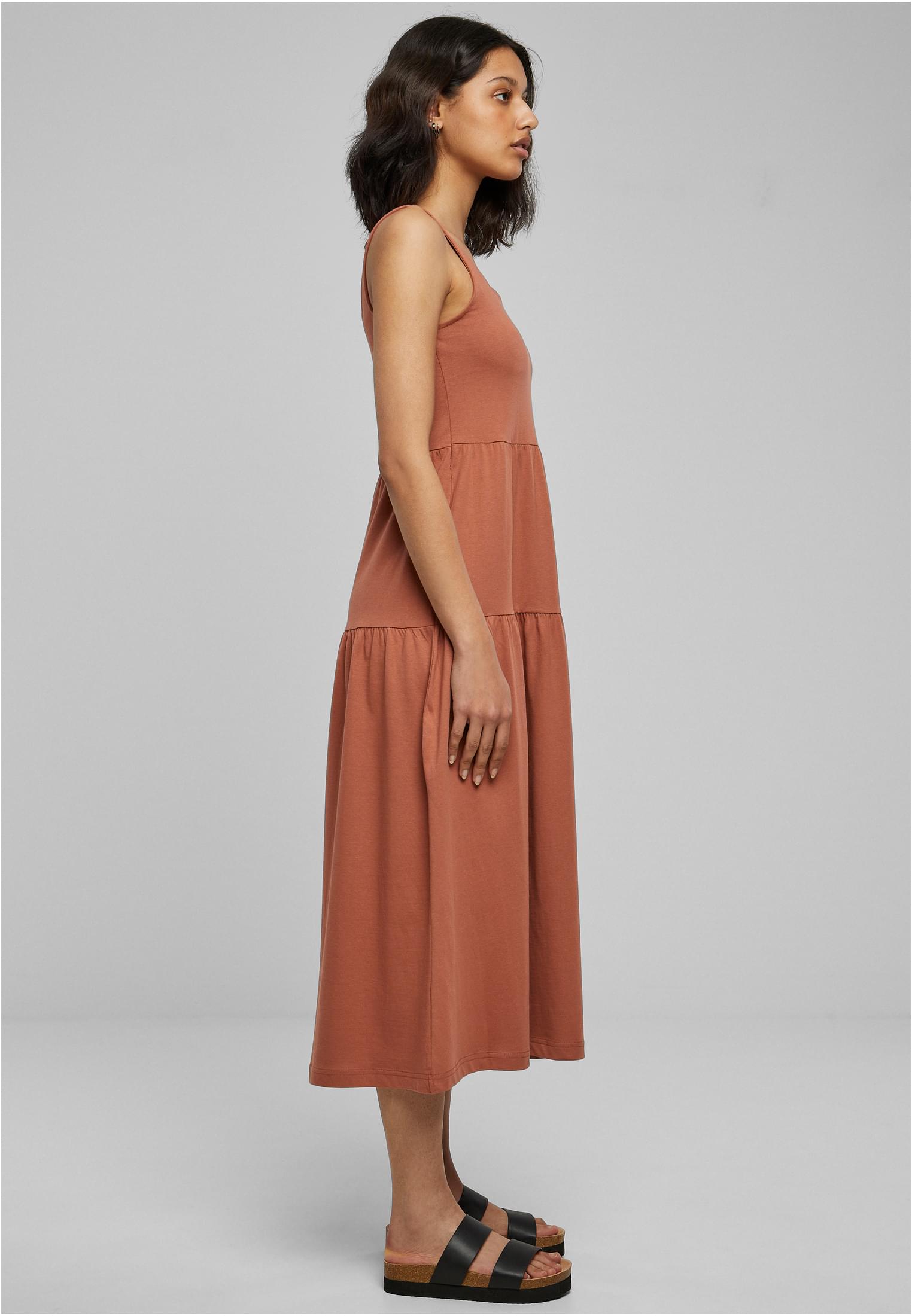 Ladies 7/8 Length Valance Summer Dress | terracotta