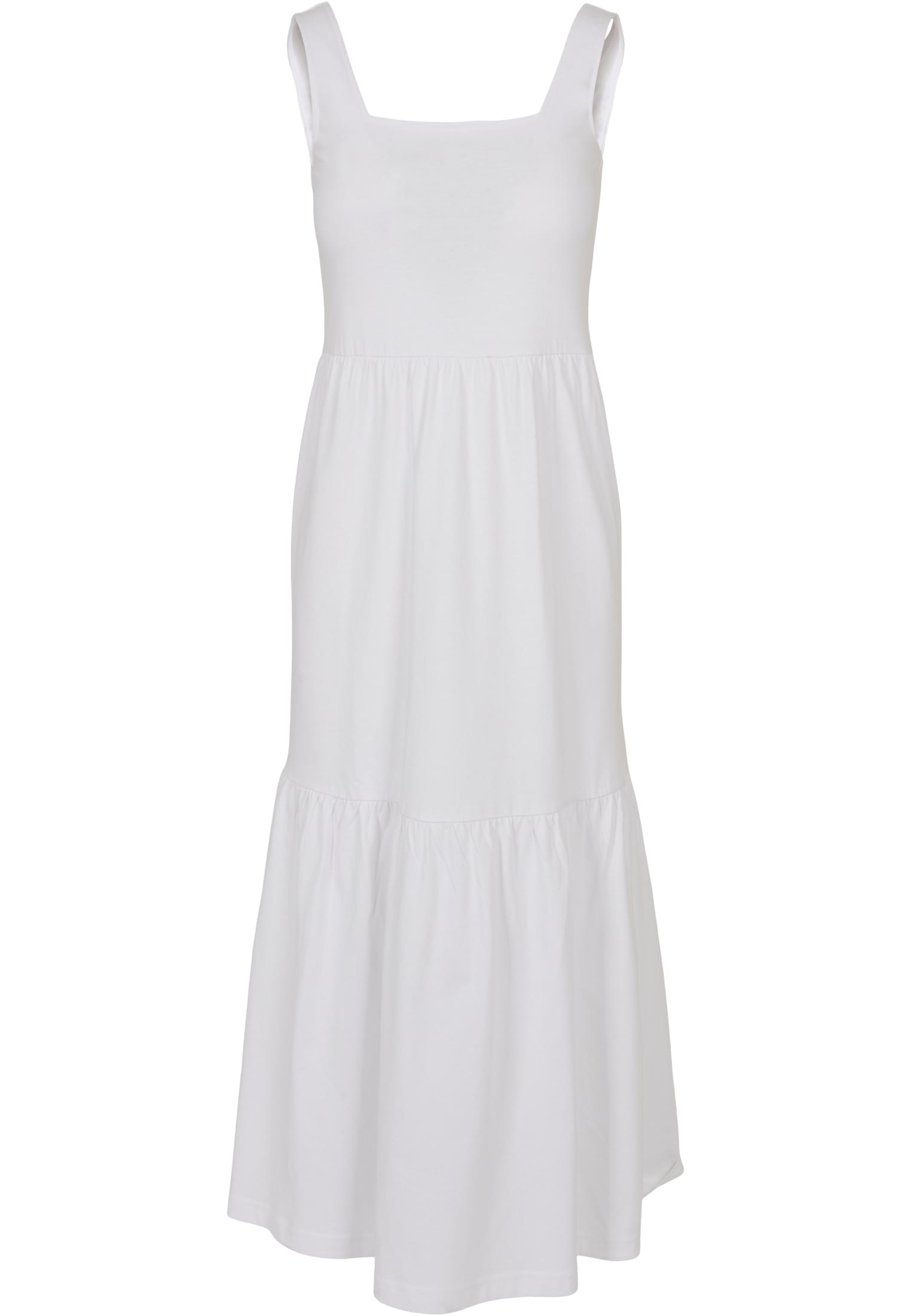 Ladies 7/8 Length Valance Summer Dress | white