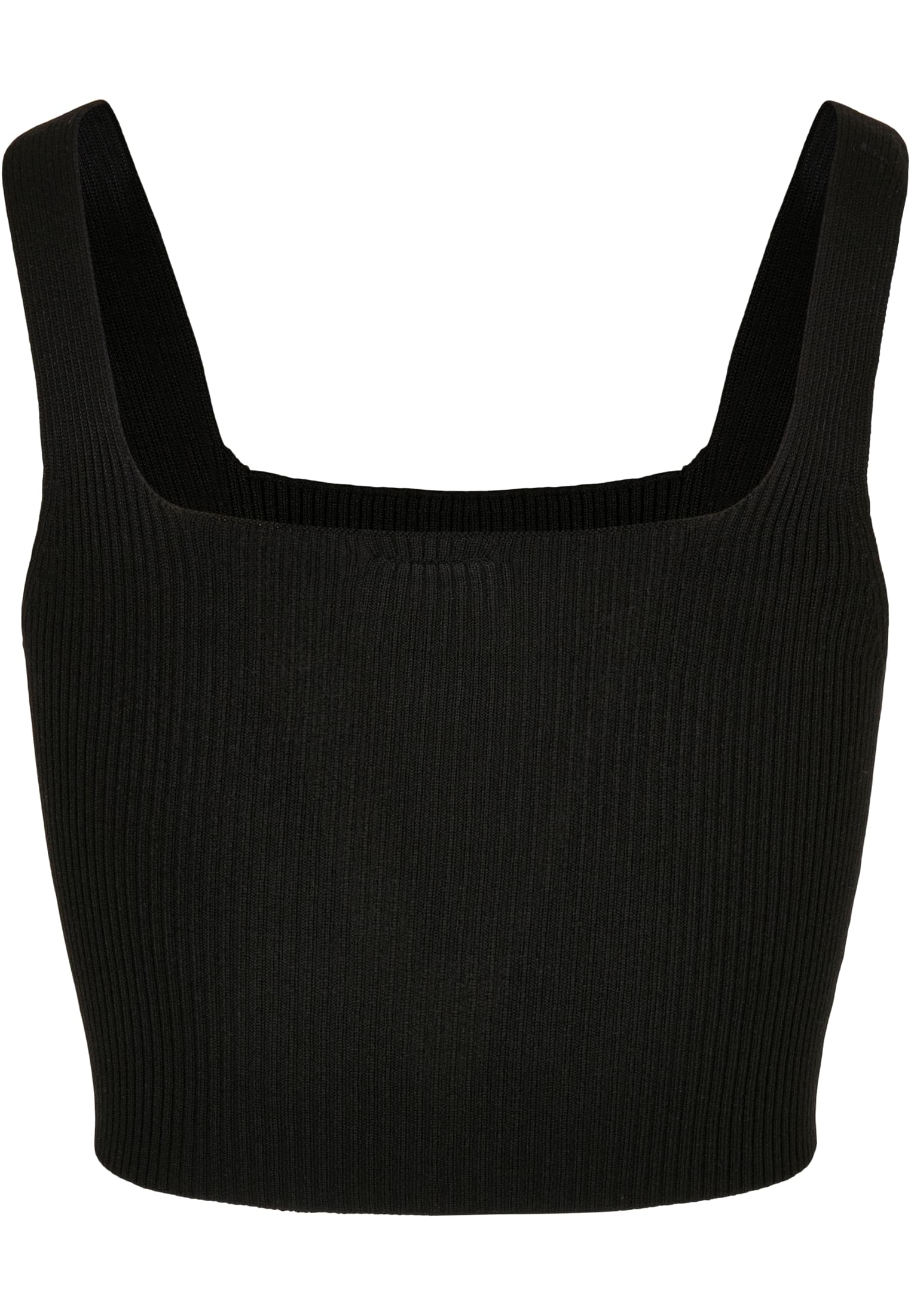 Ladies Cropped Knit Top | black