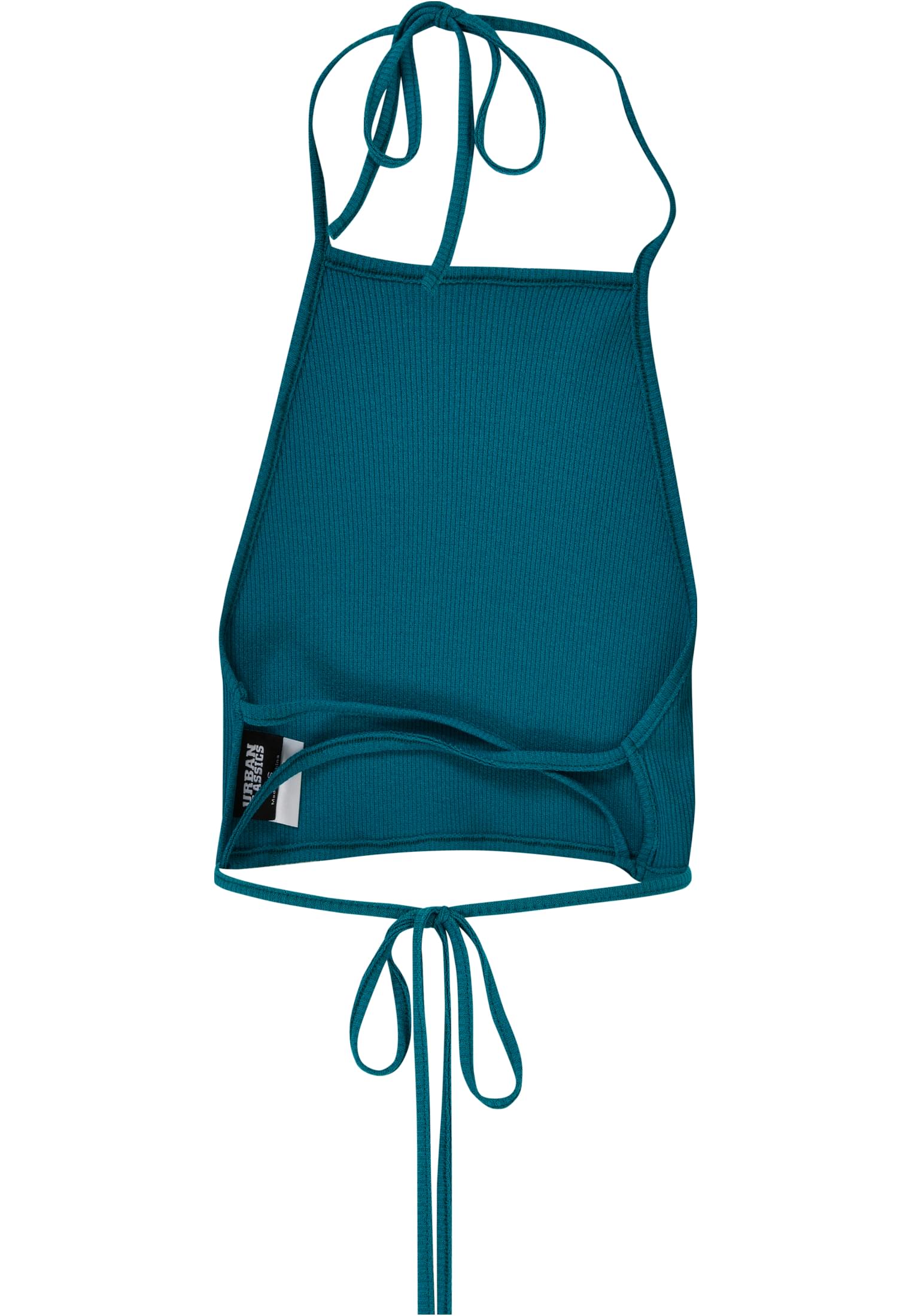 Ladies Rib Trapeze Cropped Top | watergreen