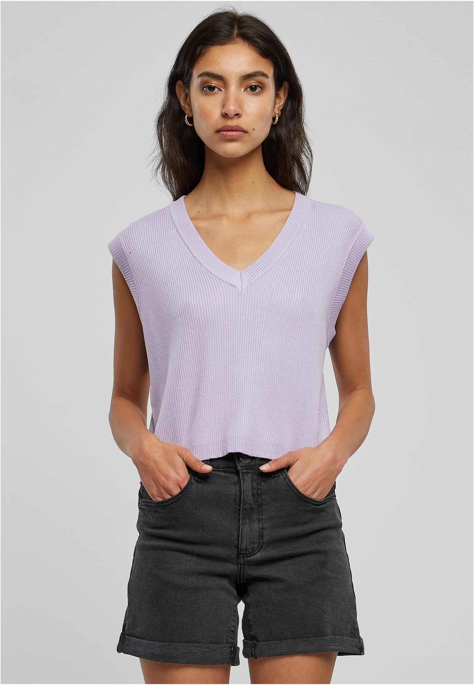 Ladies Short Knittd Slip On | lilac