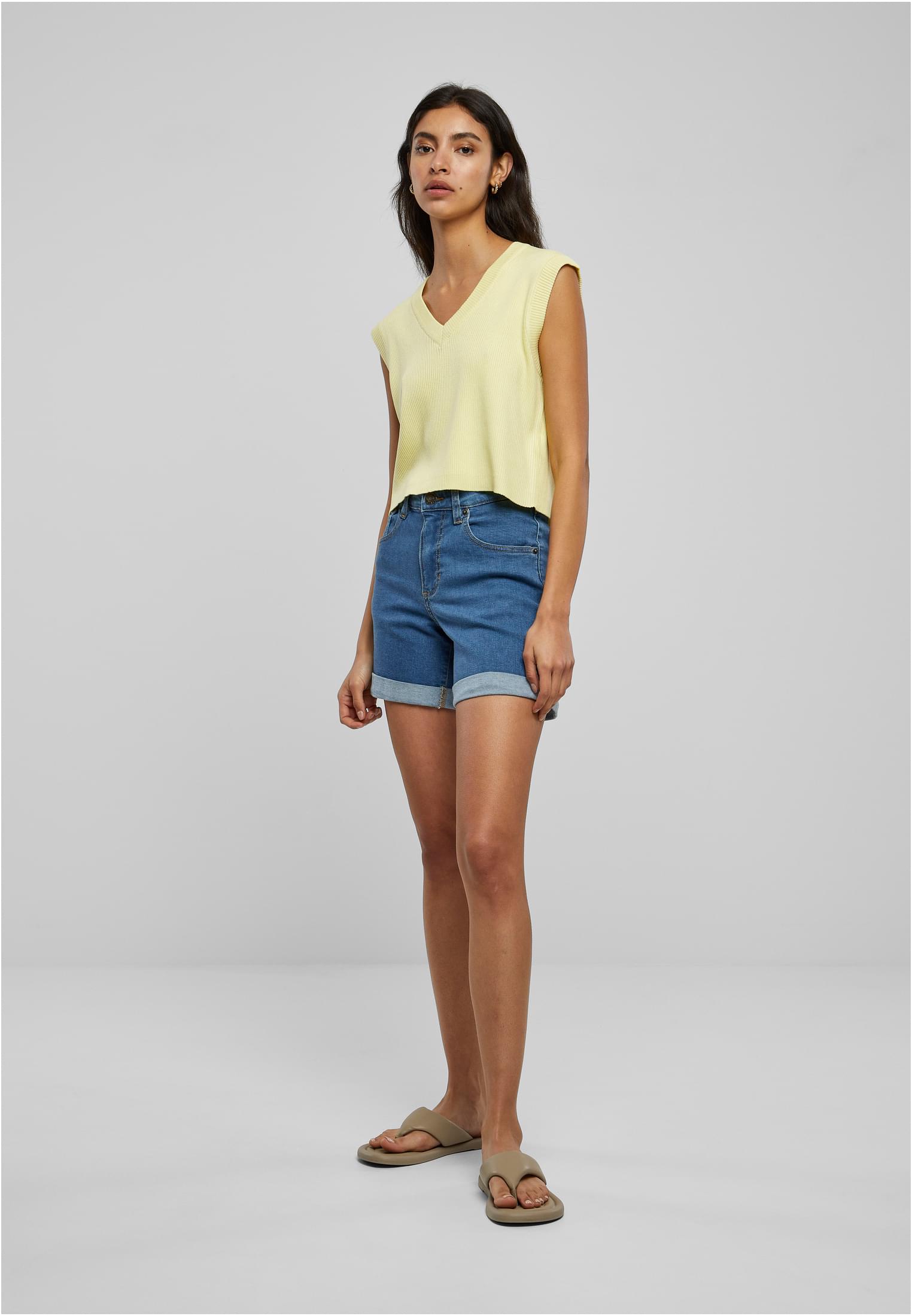 Ladies Short Knittd Slip On | softyellow