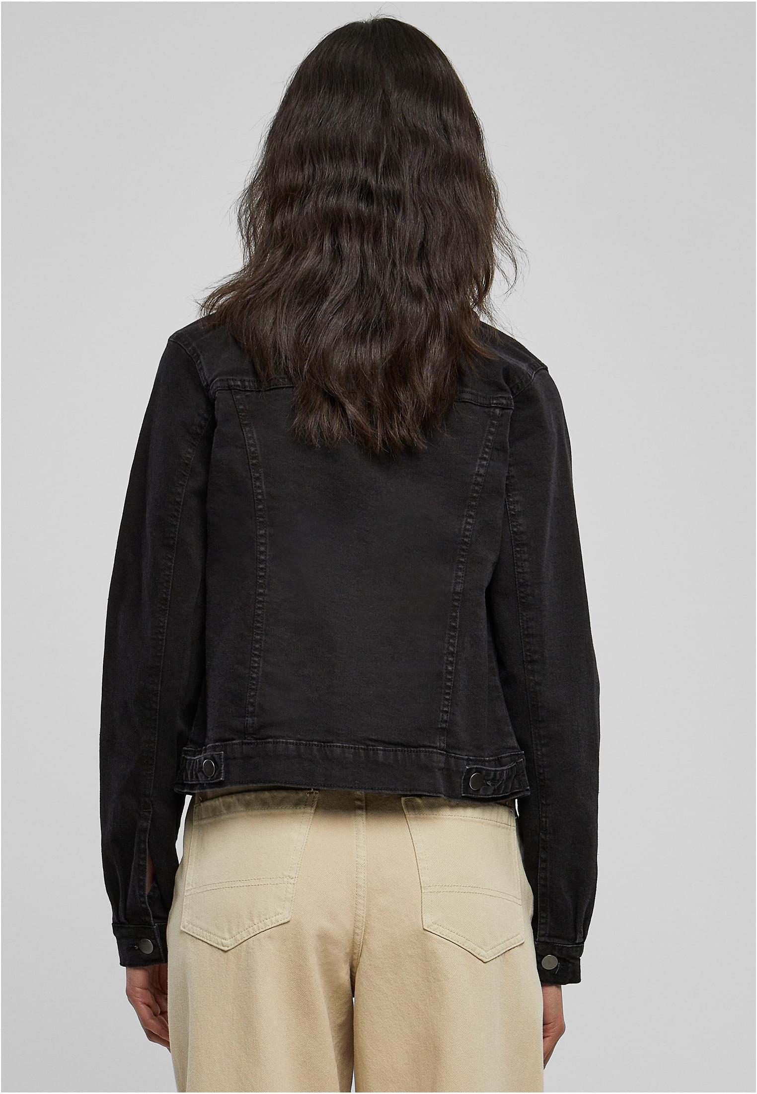 Ladies Organic Denim Jacket | black washed