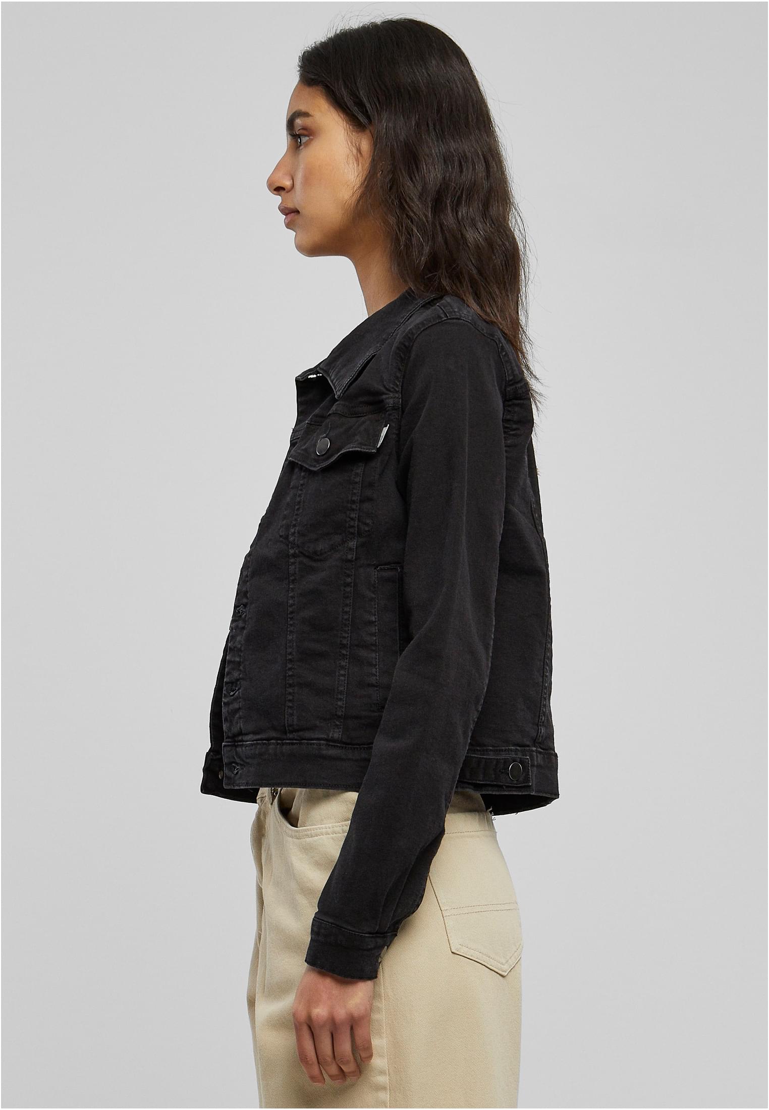 Ladies Organic Denim Jacket | black washed