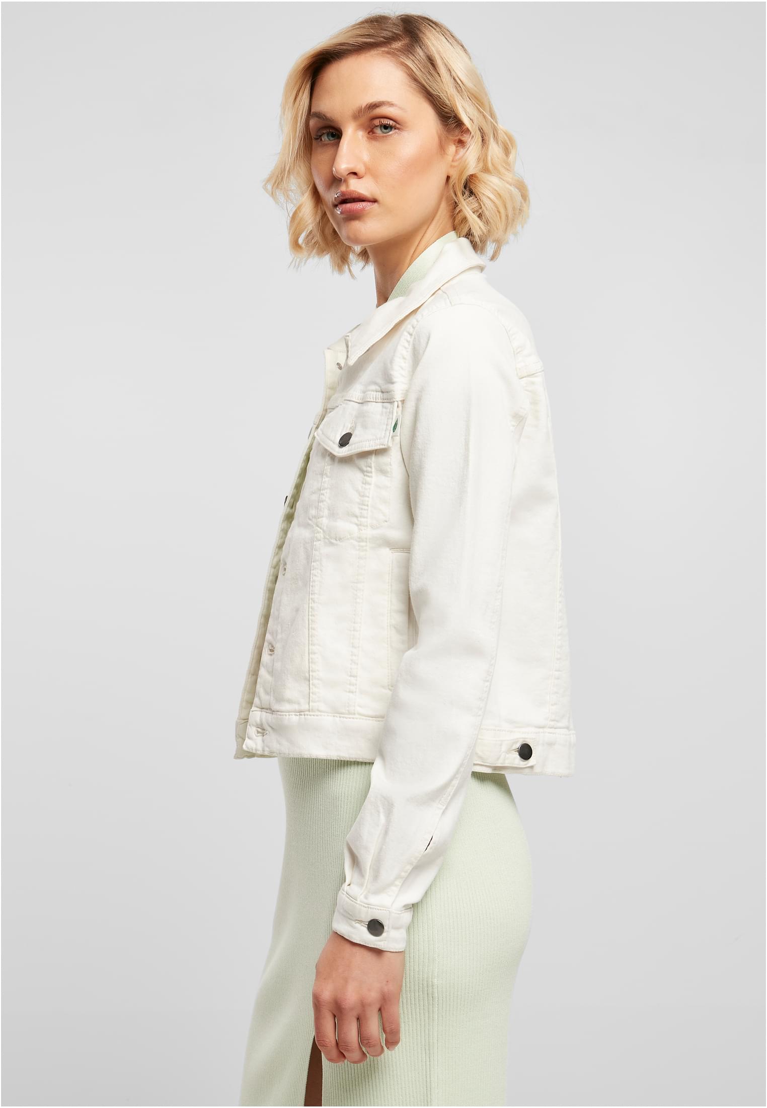 Ladies Organic Denim Jacket | offwhite raw