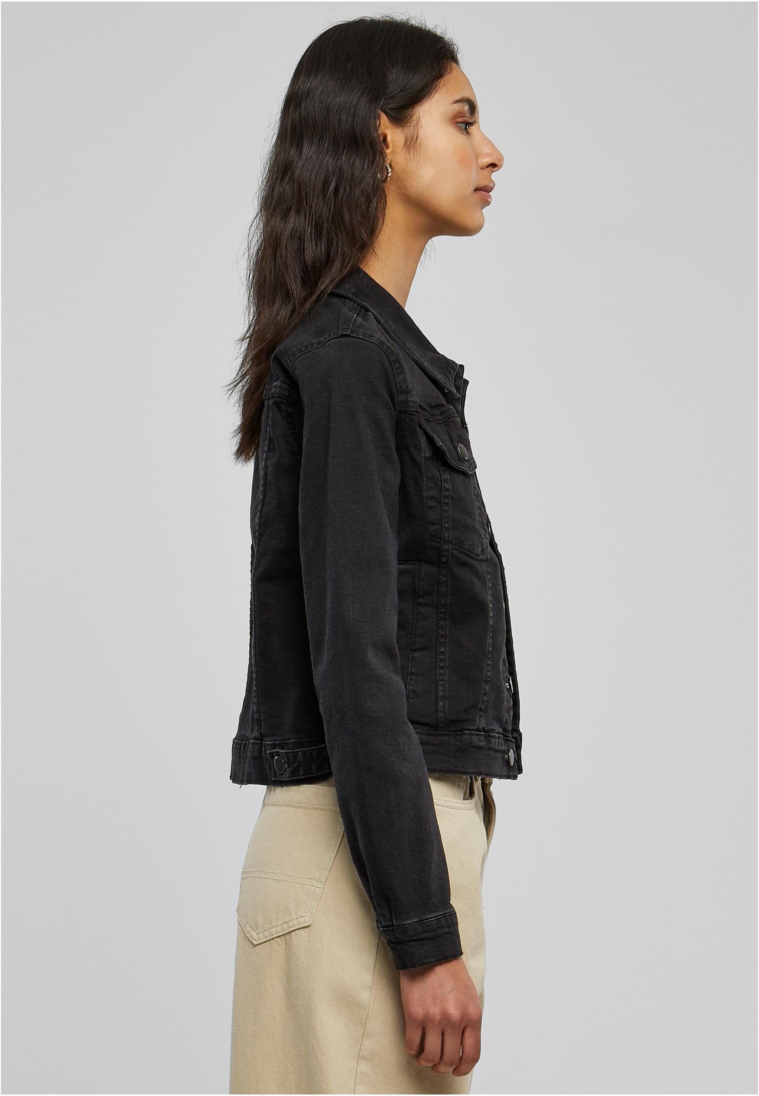 Ladies Organic Denim Jacket | black washed