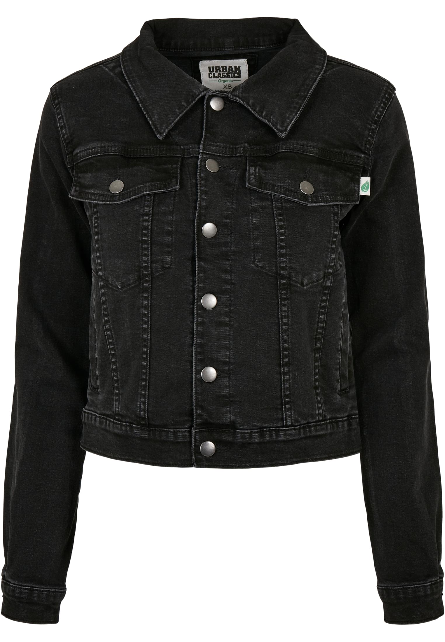 Ladies Organic Denim Jacket | black washed