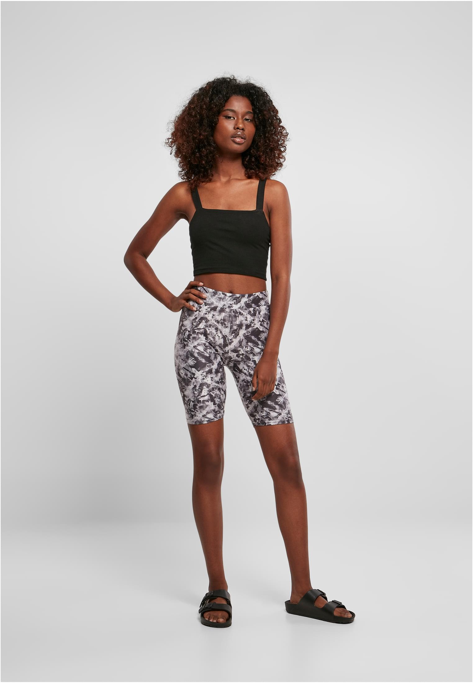 Ladies Soft AOP Cycle Shorts | blackfading