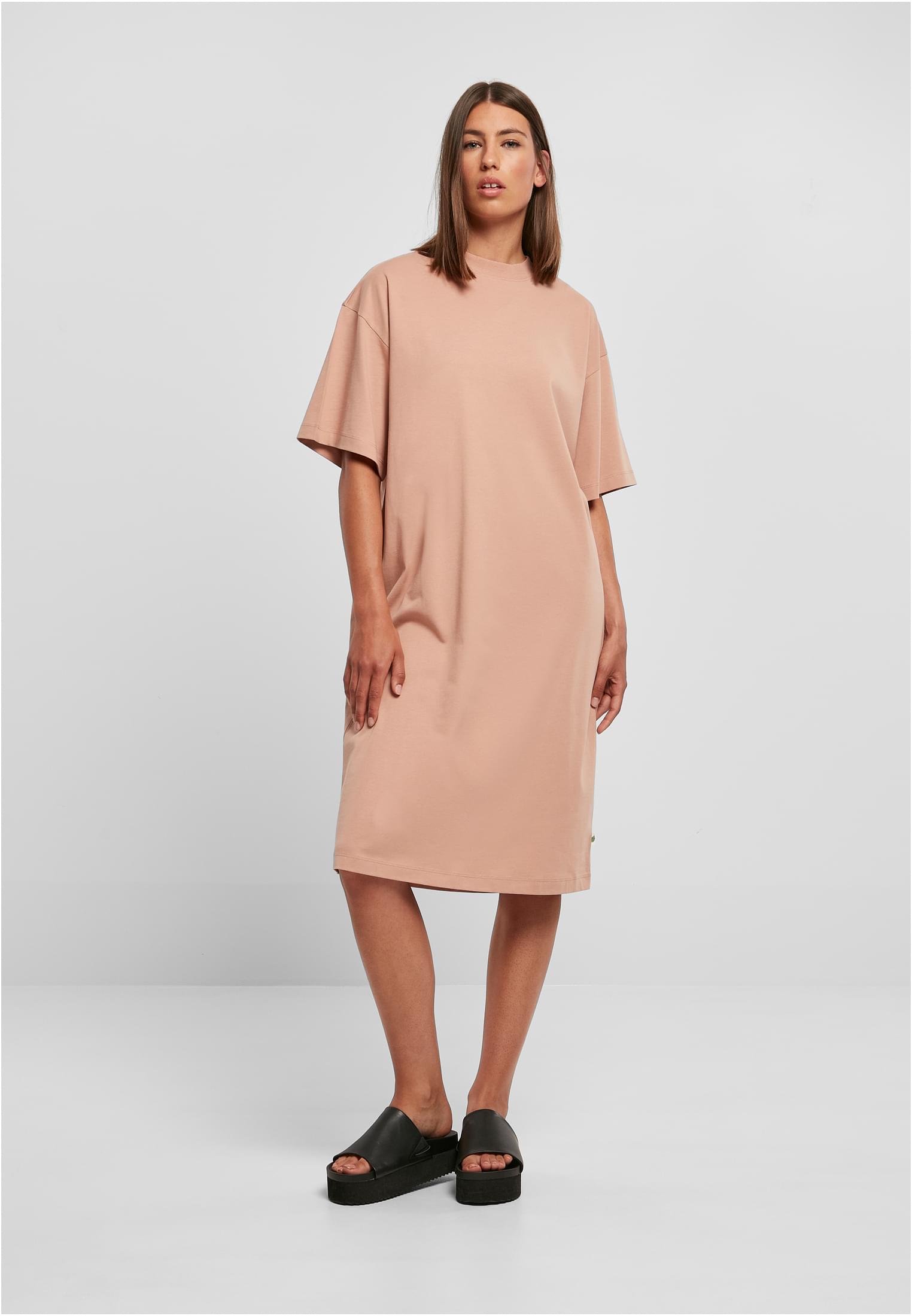 Ladies Organic Long Oversized Tee Dress | amber