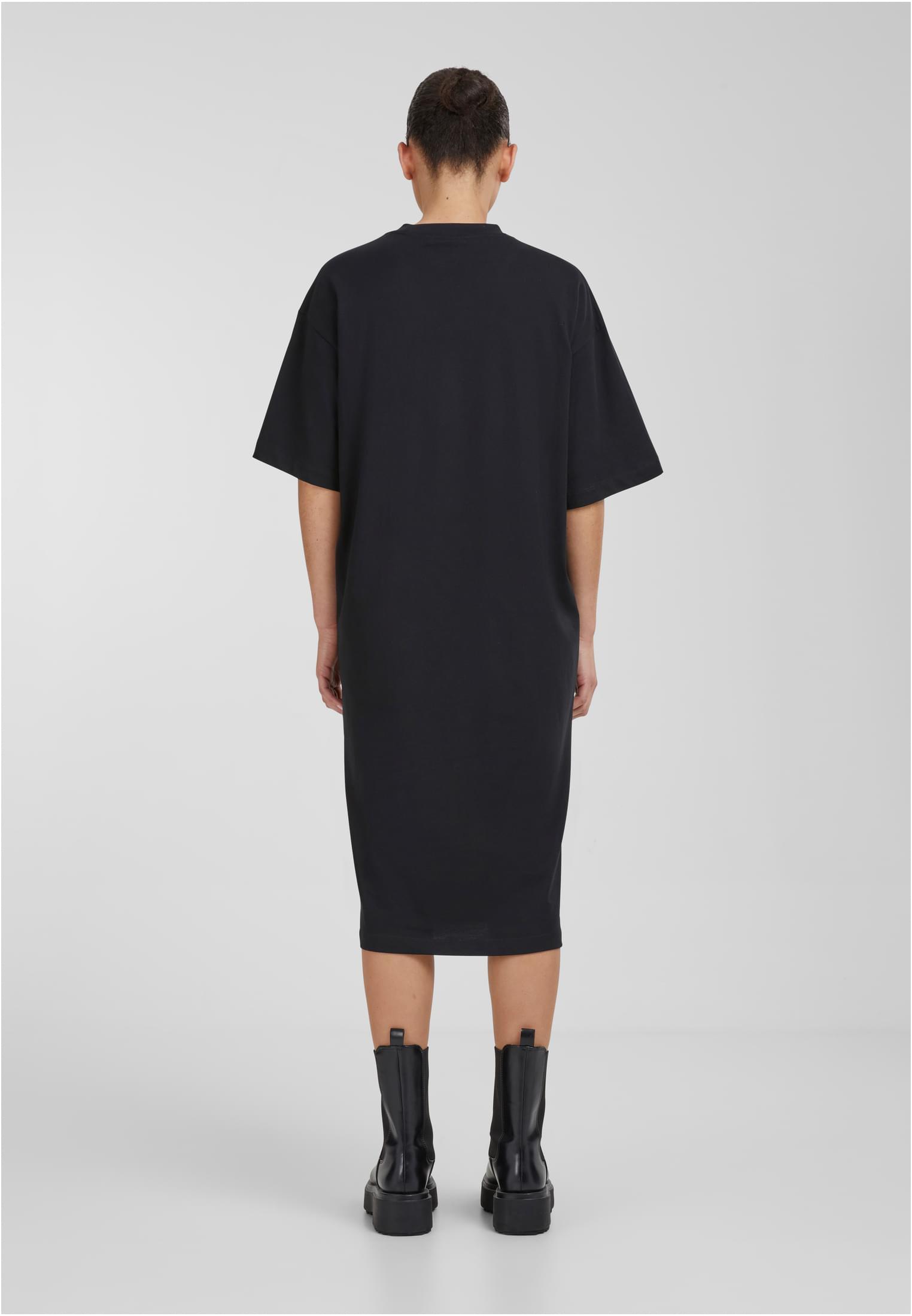 Ladies Organic Long Oversized Tee Dress | black