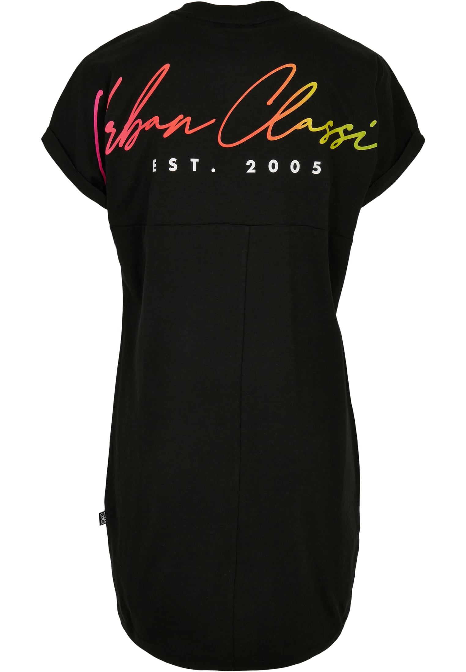 Ladies Rainbow Tee Dress | black