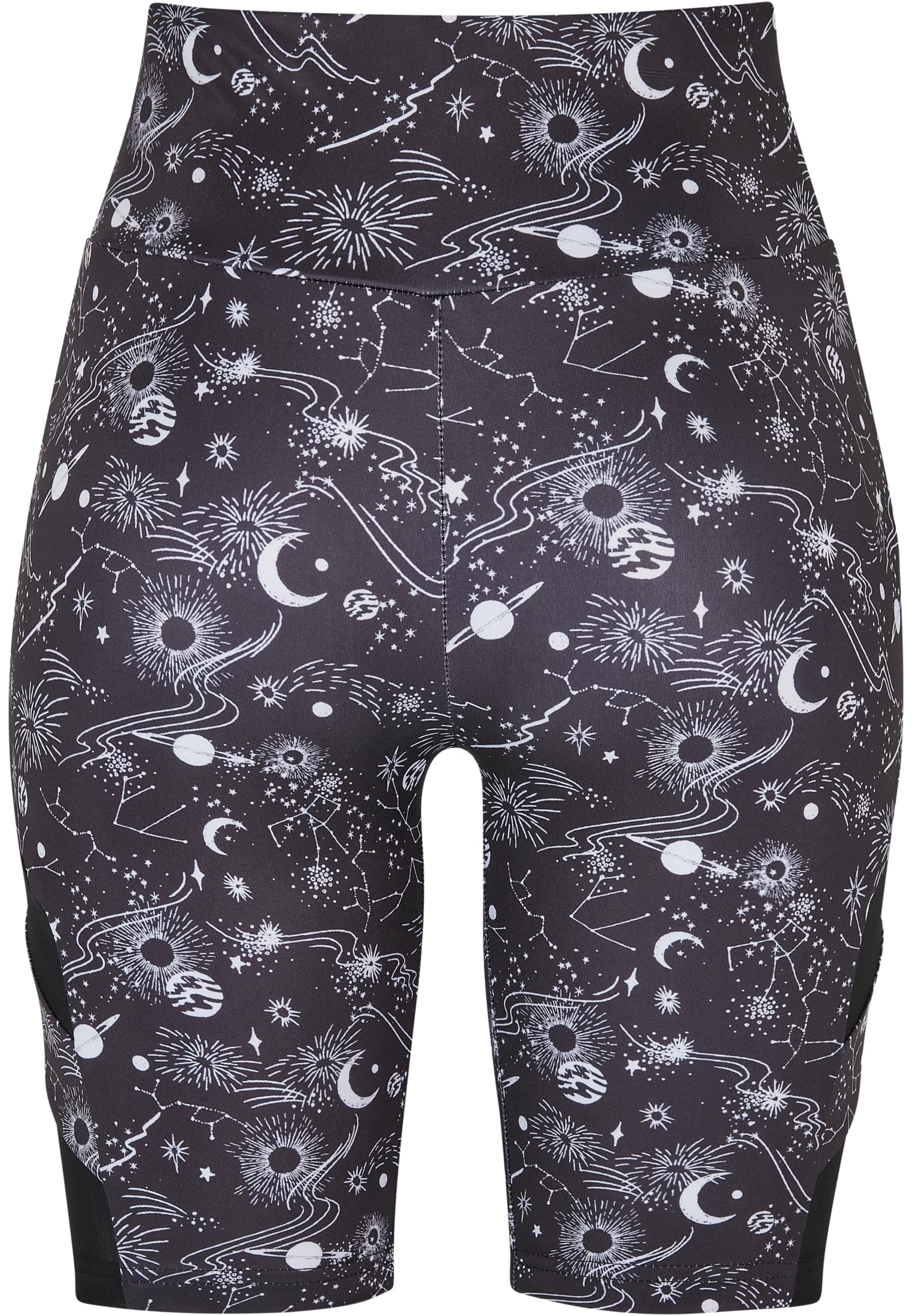 Ladies High Waist Tech Mesh AOP Cycle Shorts | blackuniverse