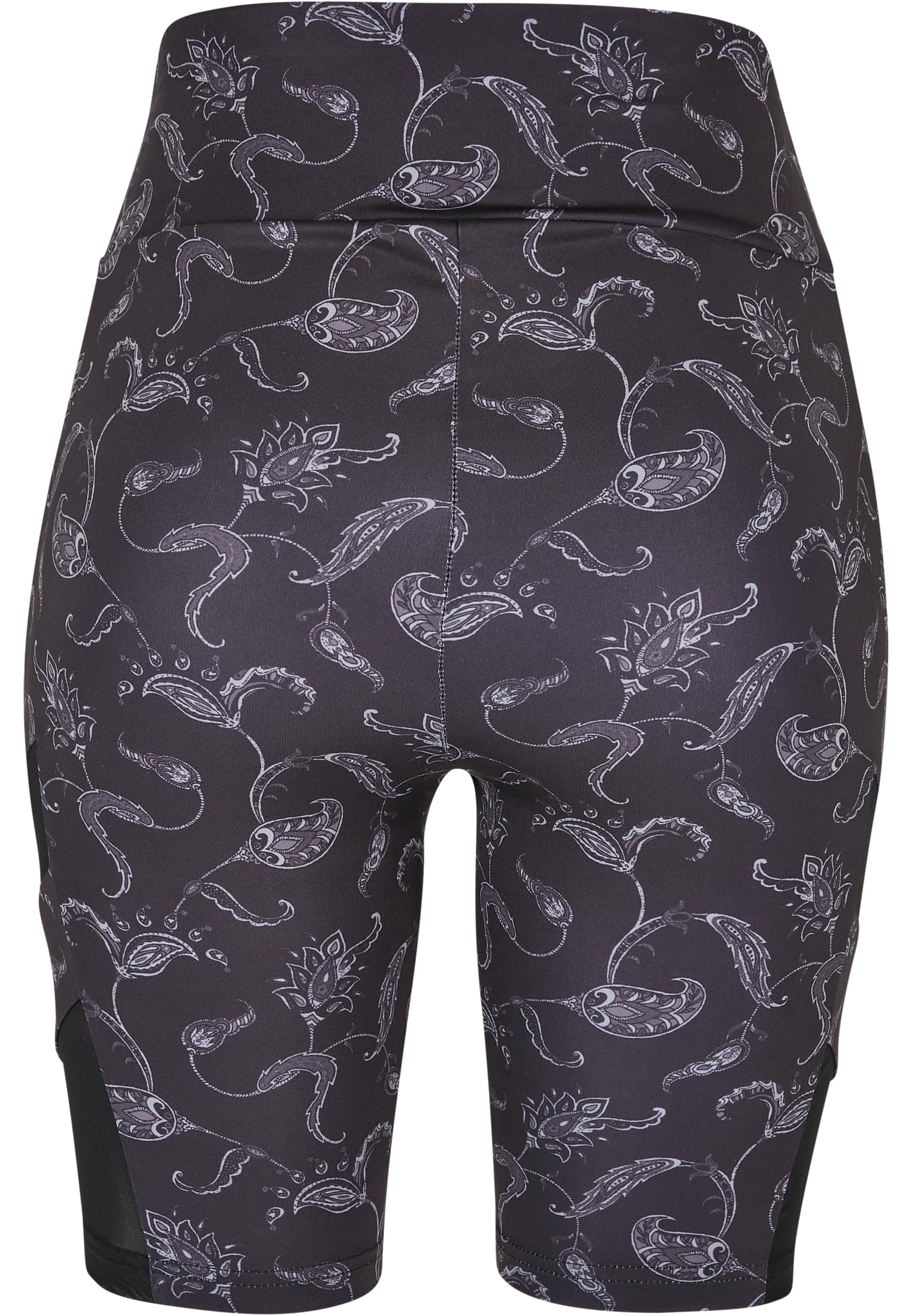 Ladies High Waist Tech Mesh AOP Cycle Shorts | blackpaisley