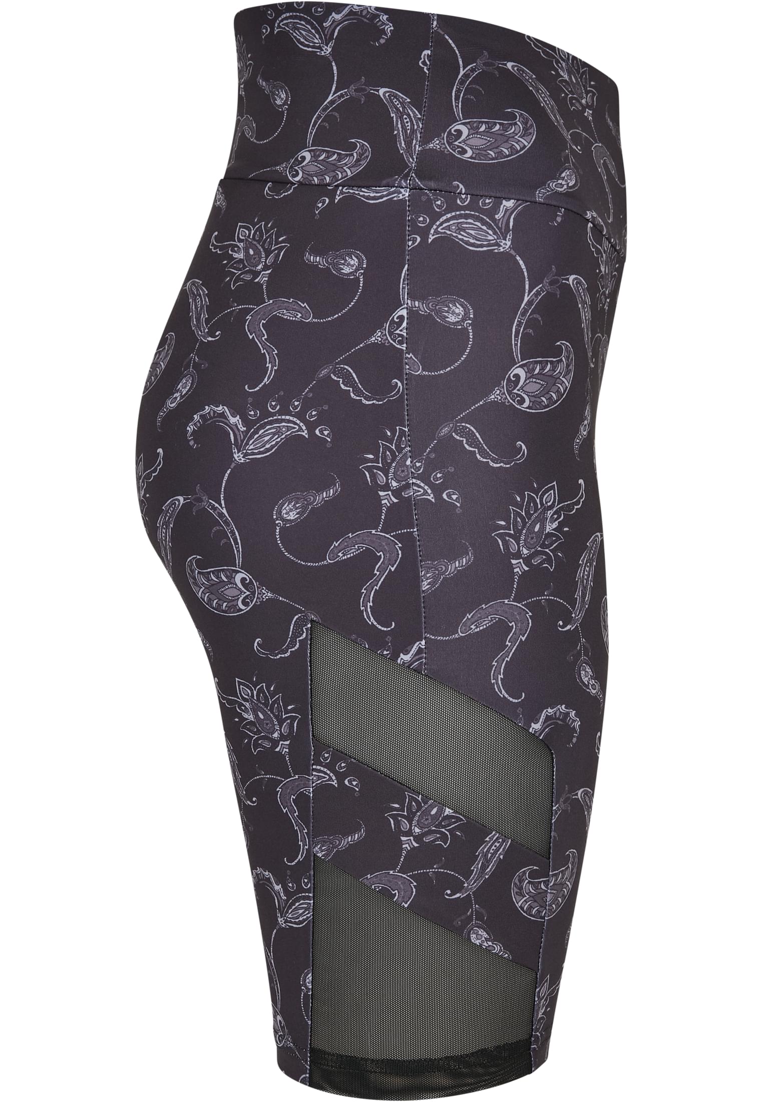 Ladies High Waist Tech Mesh AOP Cycle Shorts | blackpaisley