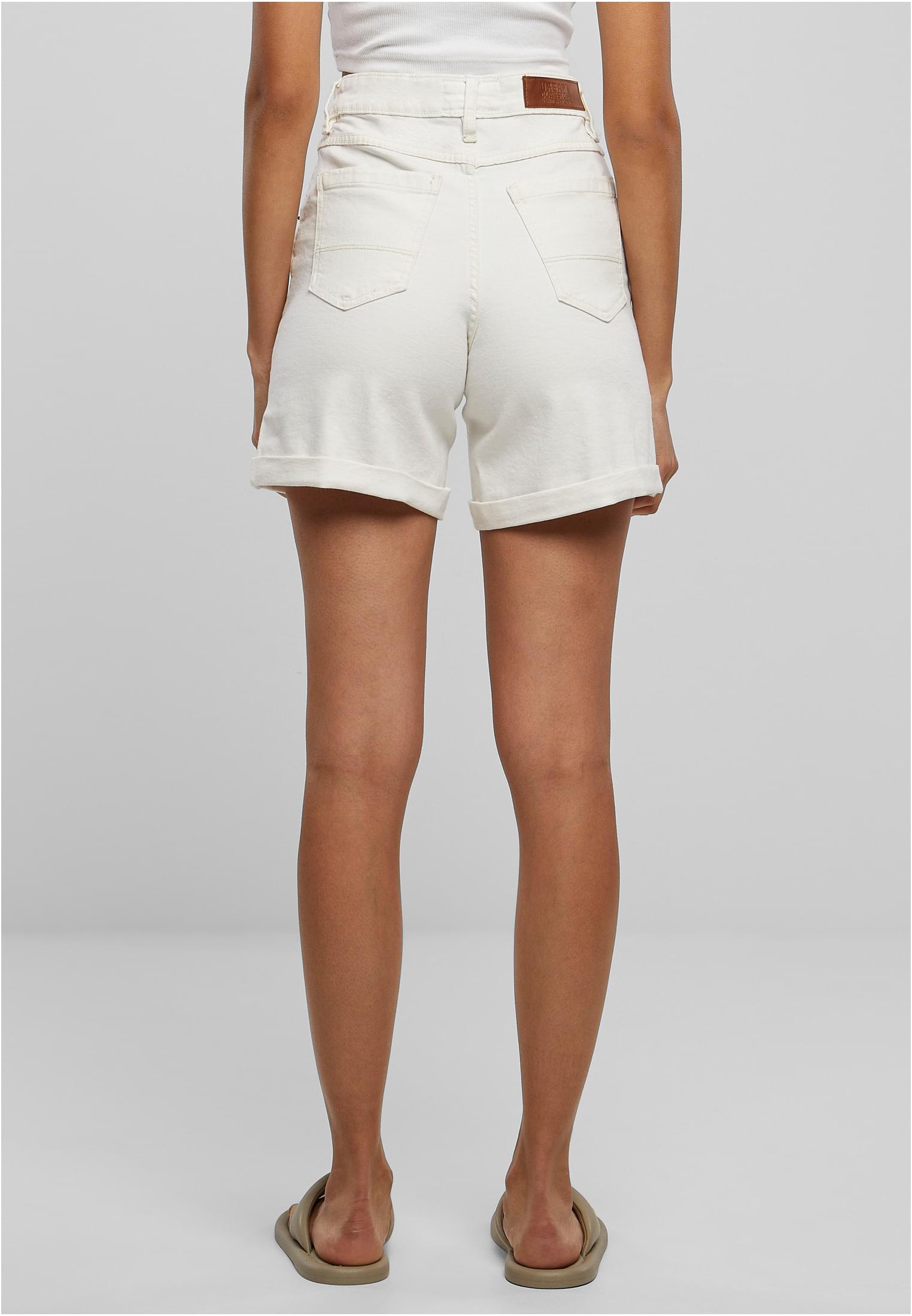 Ladies Organic Stretch Denim 5 Pocket Shorts | offwhite raw