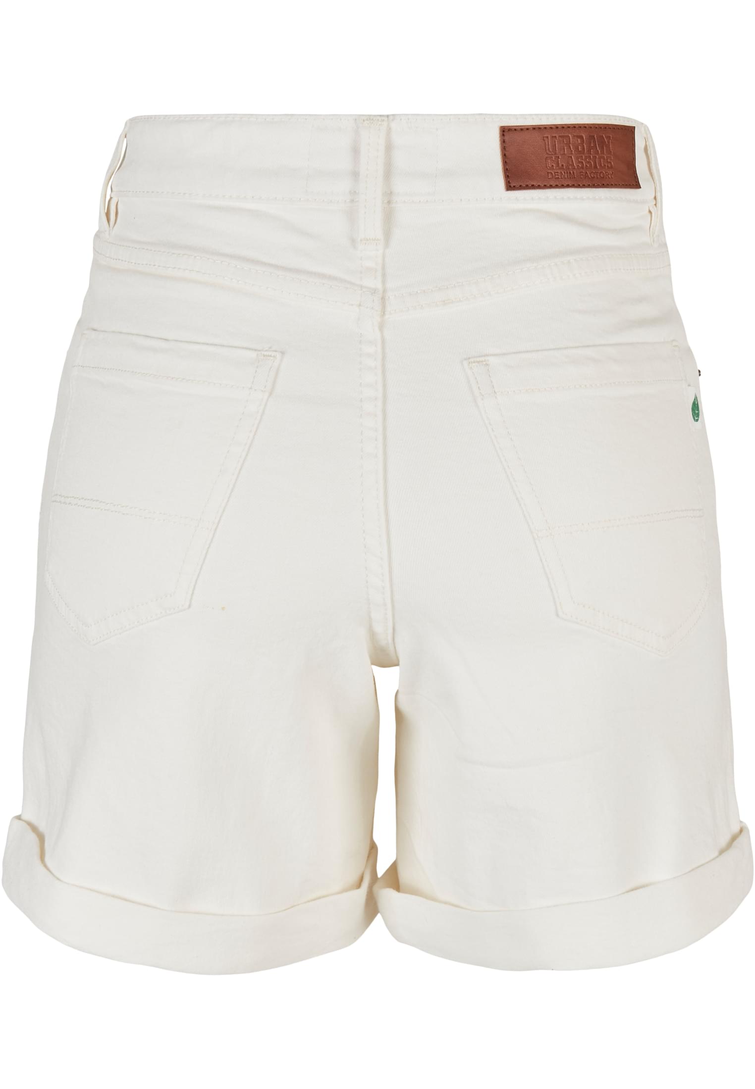 Ladies Organic Stretch Denim 5 Pocket Shorts | offwhite raw