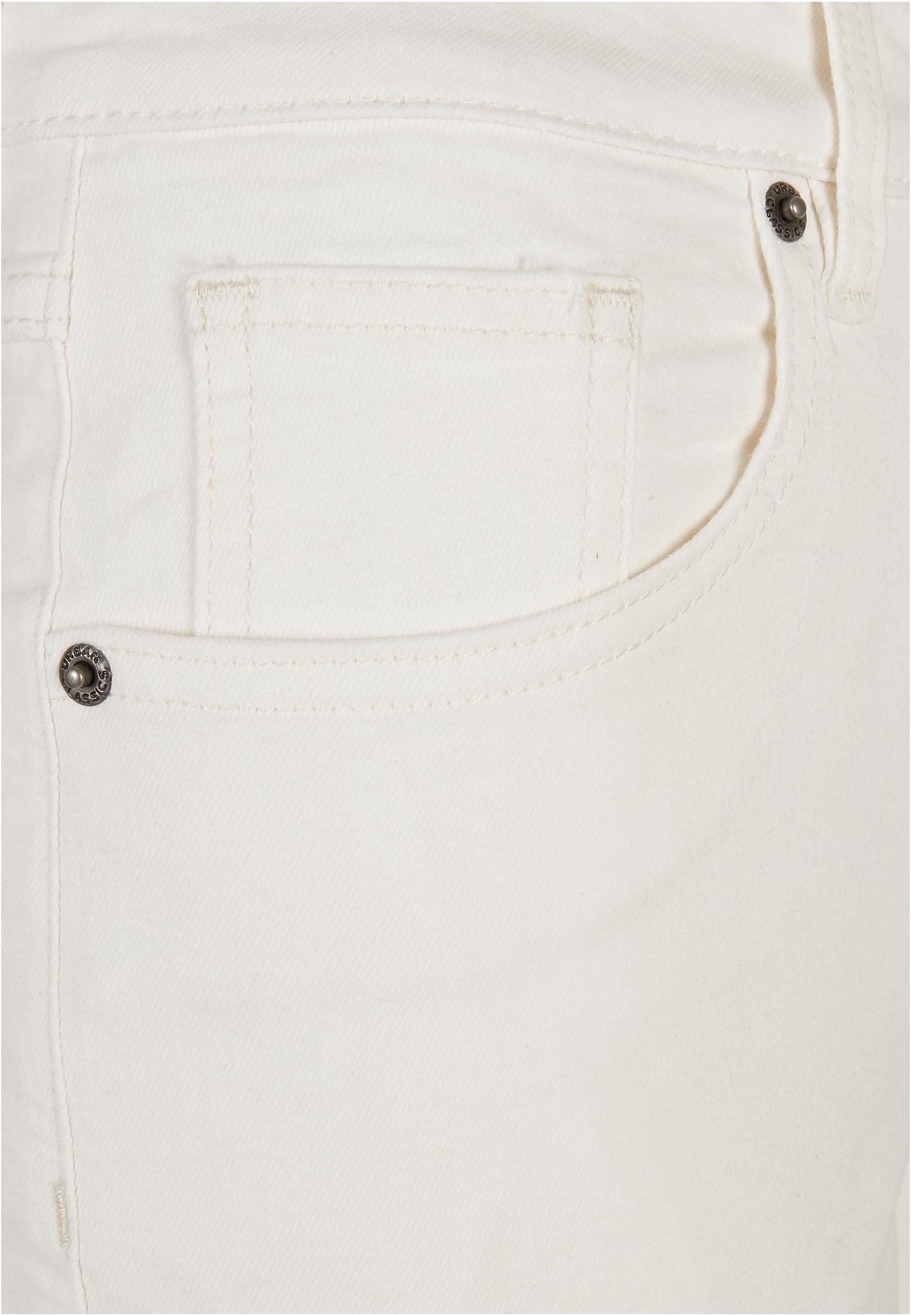 Ladies Organic Stretch Denim 5 Pocket Shorts | offwhite raw