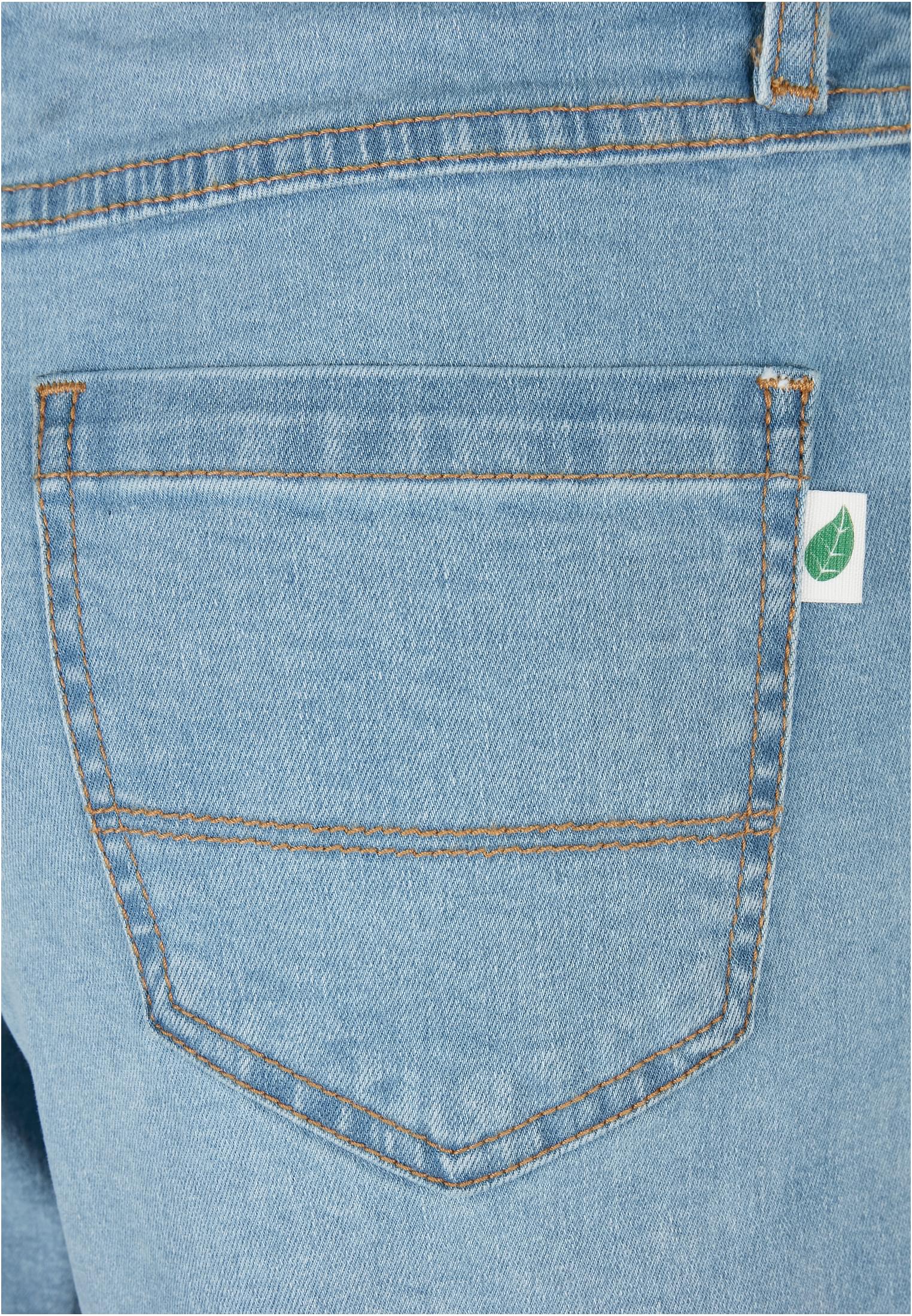 Ladies Organic Stretch Denim 5 Pocket Shorts | clearblue bleached