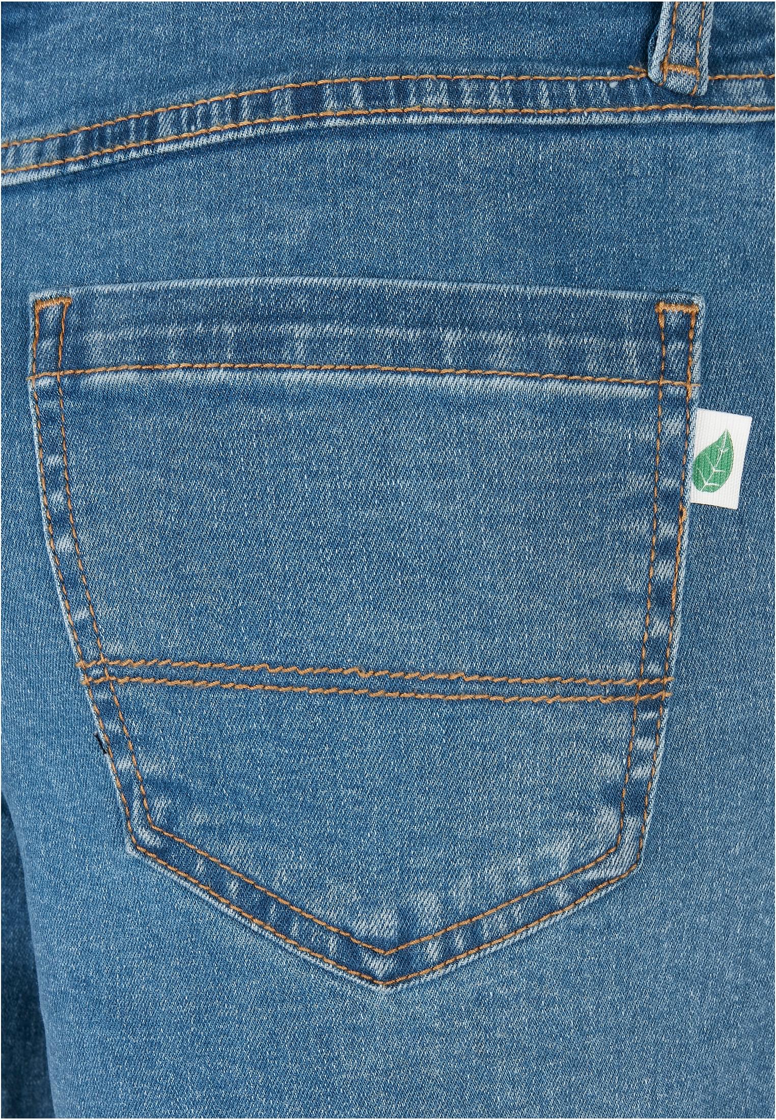 Ladies Organic Stretch Denim 5 Pocket Shorts | clearblue washed