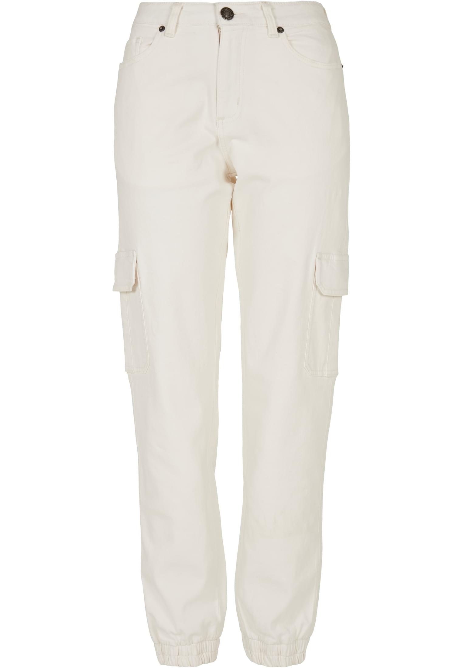 Ladies Organic Stretch Denim Cargo Pants | offwhite raw