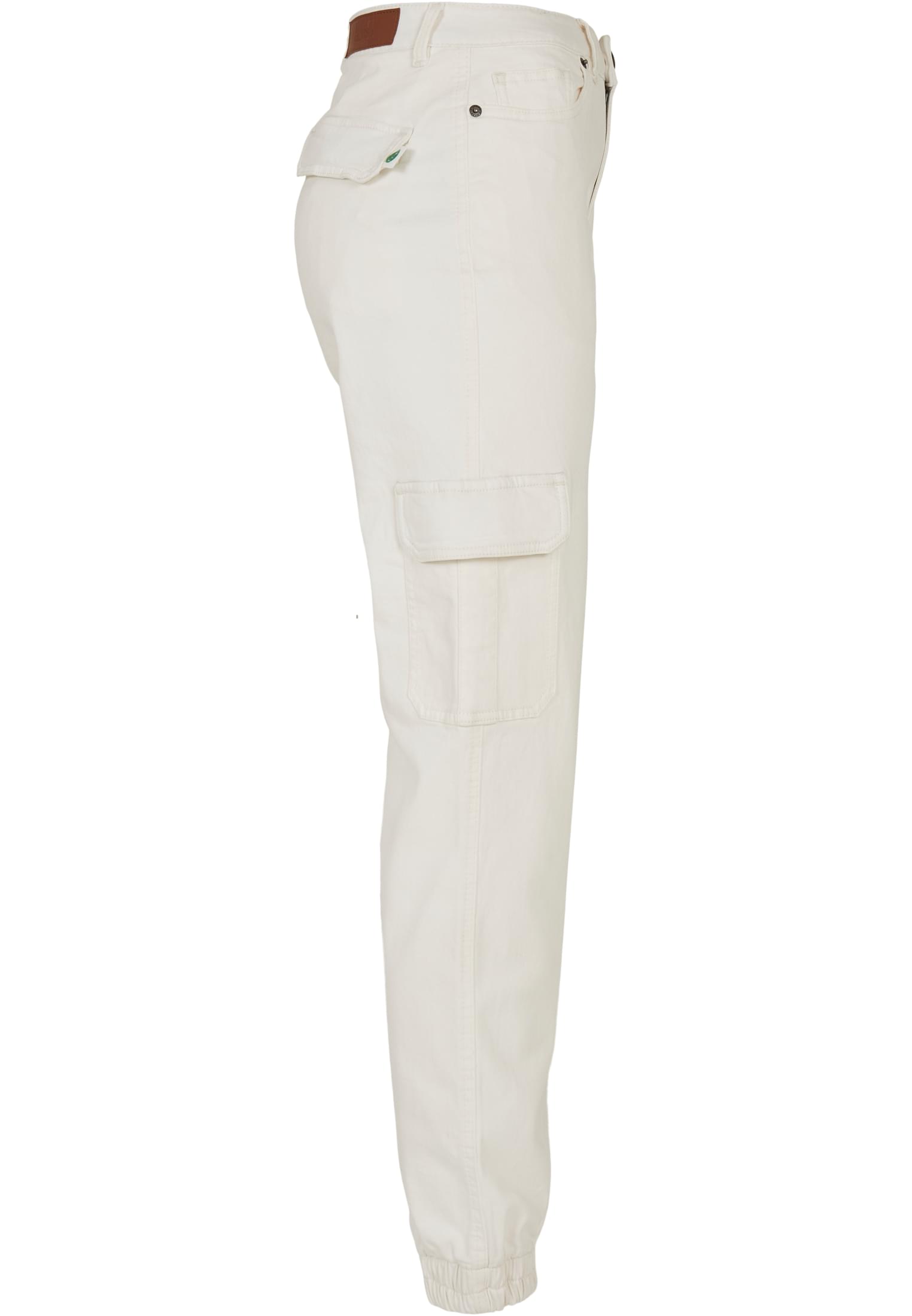 Ladies Organic Stretch Denim Cargo Pants | offwhite raw