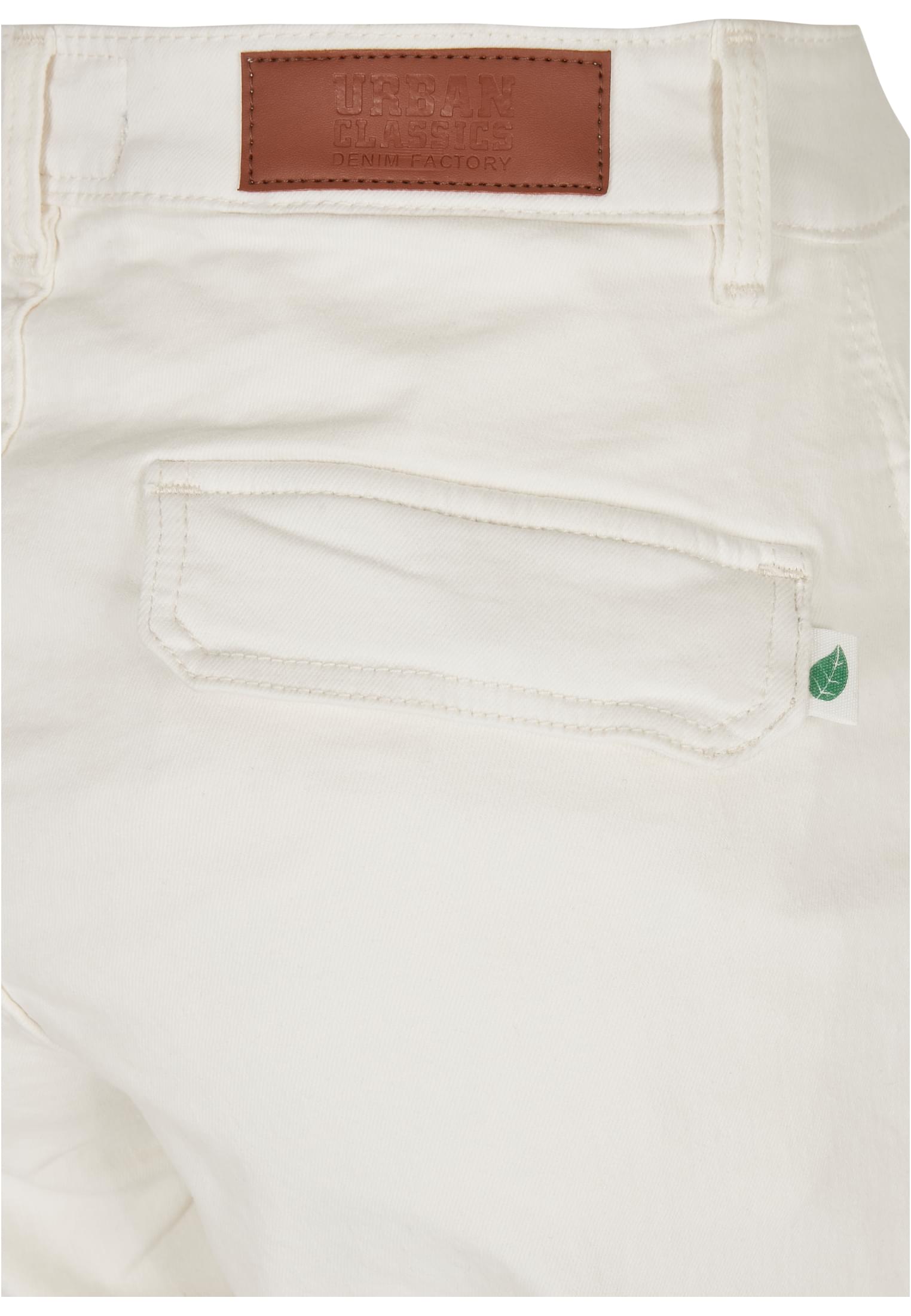 Ladies Organic Stretch Denim Cargo Pants | offwhite raw