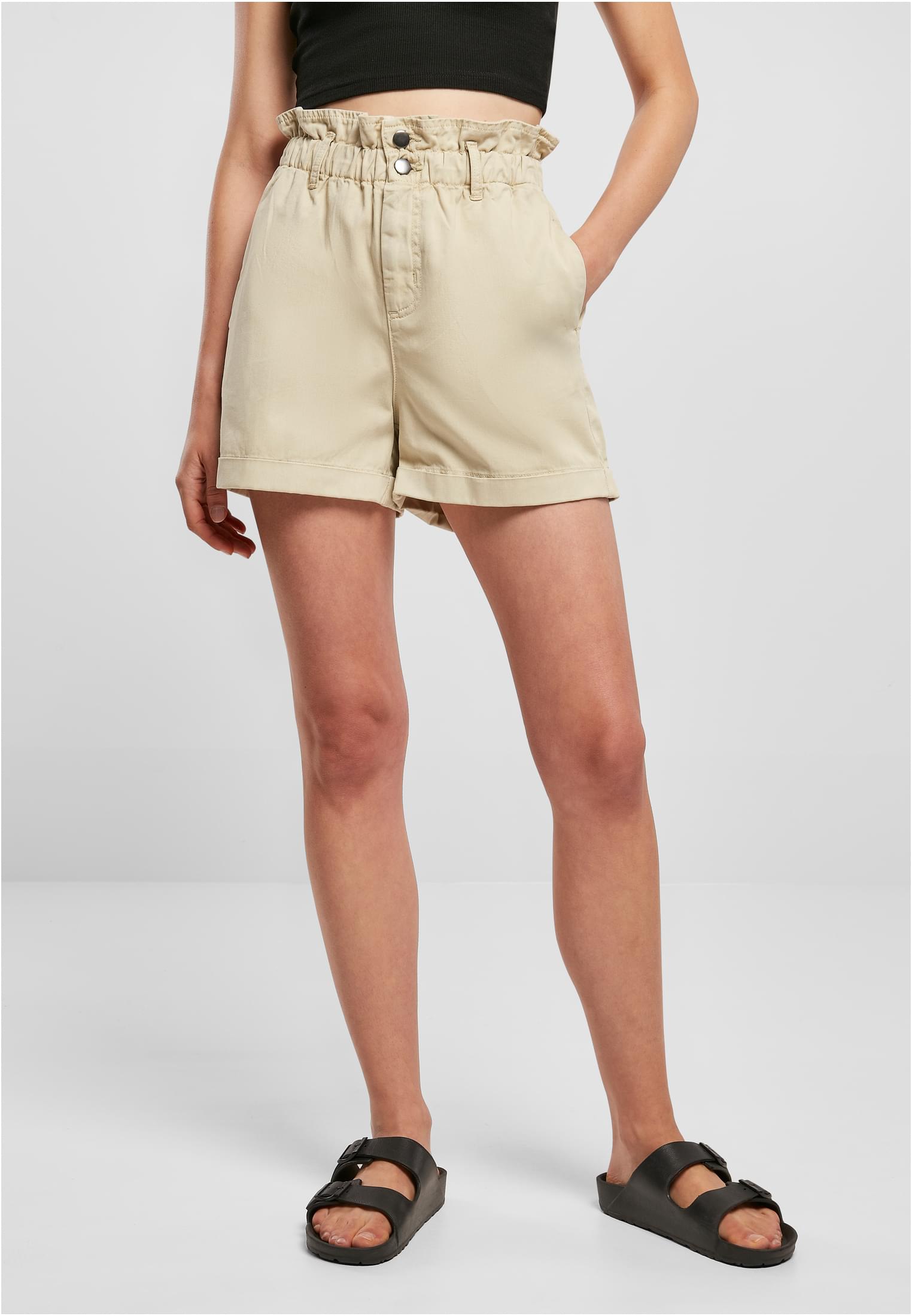 Ladies Paperbag Shorts | softseagrass