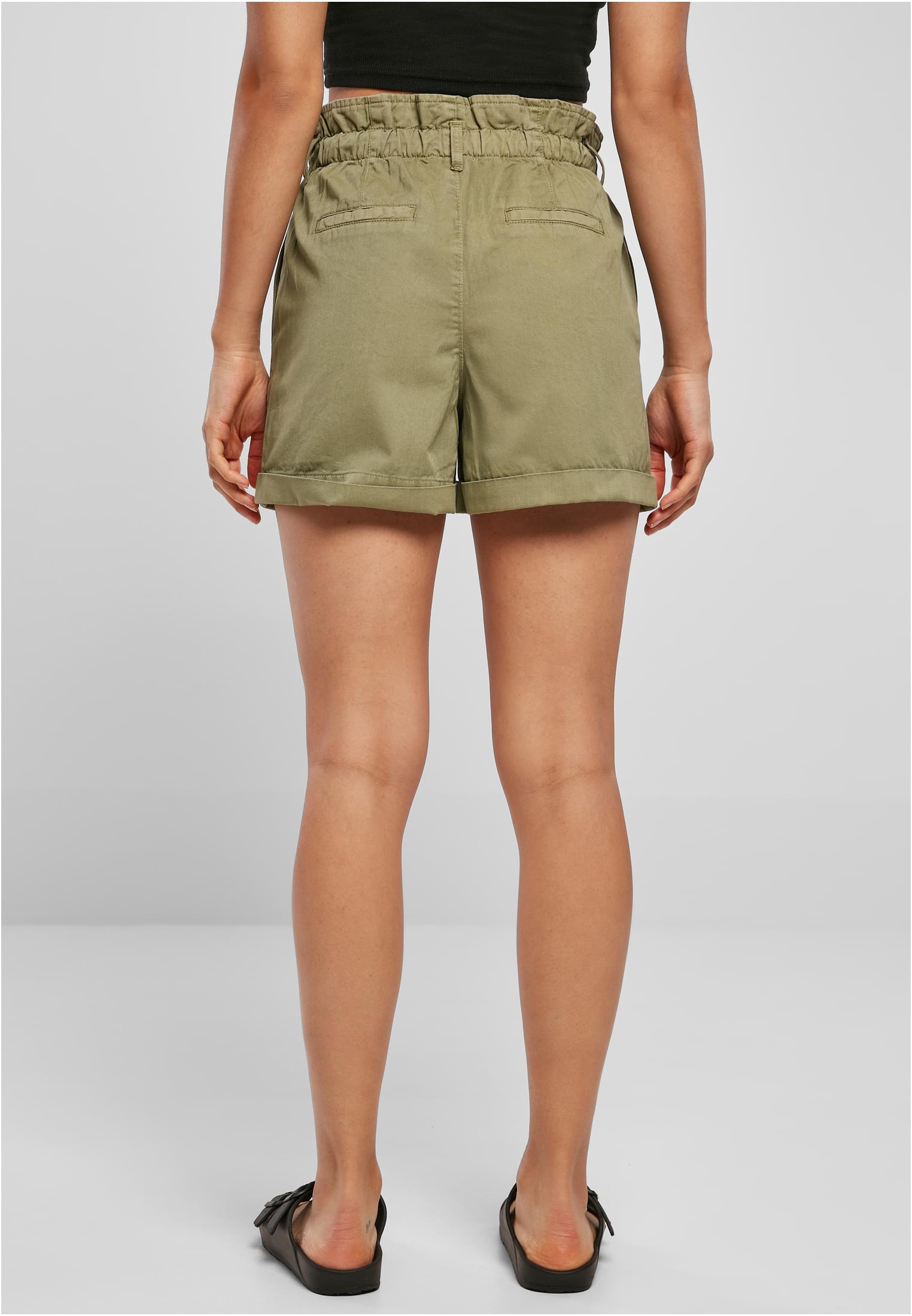 Ladies Paperbag Shorts | khaki