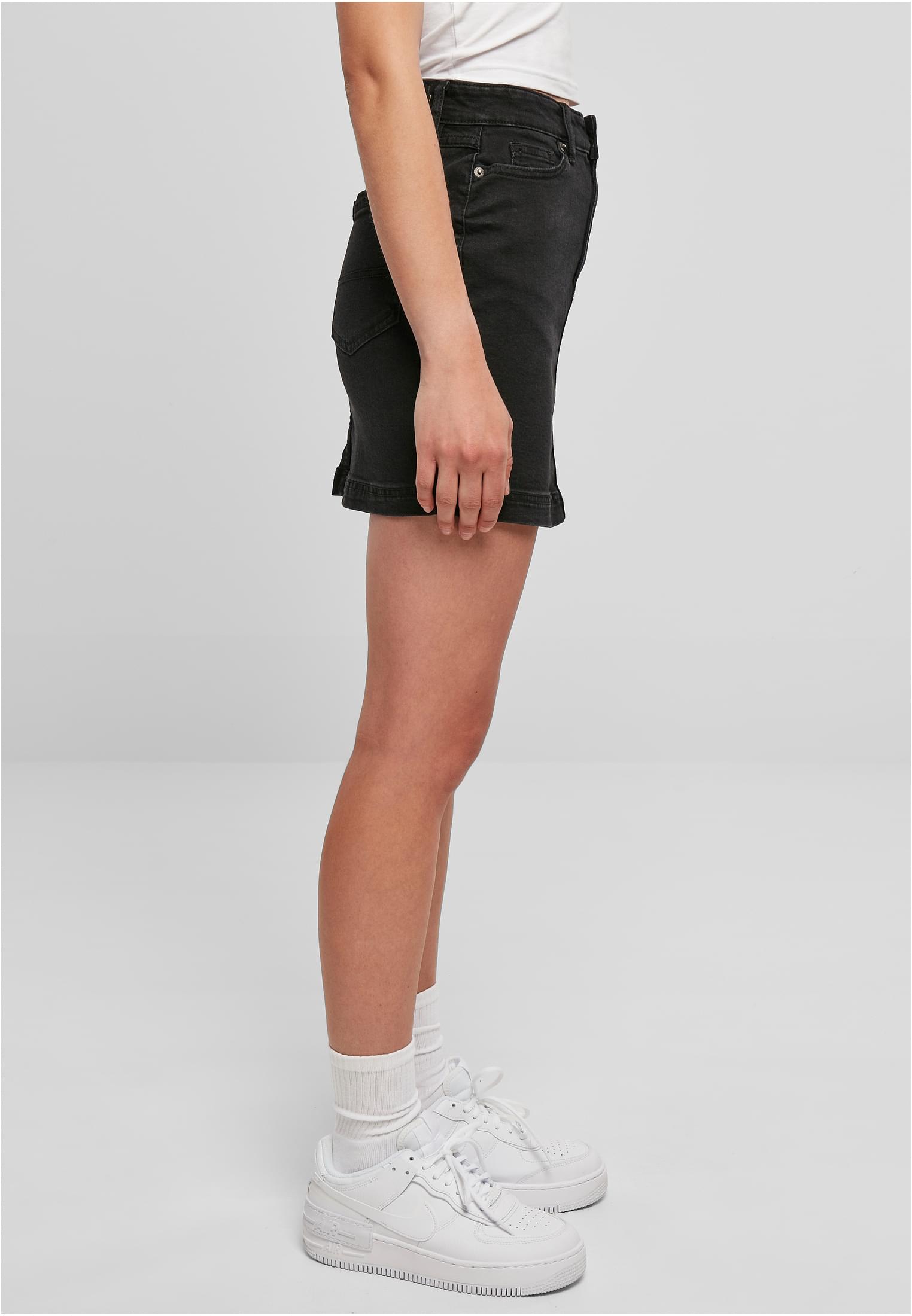 Ladies Organic Stretch Denim Mini Skirt | black washed